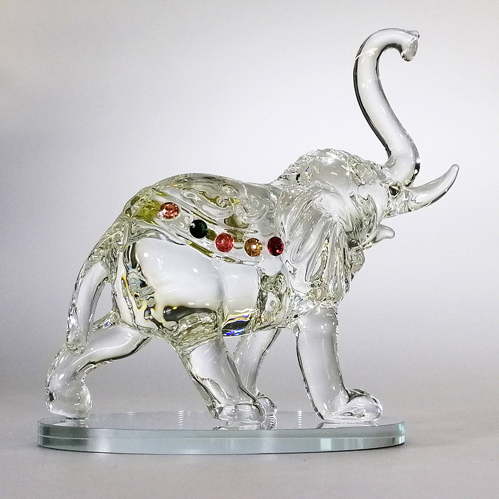 Clear Glass Elephant - Large