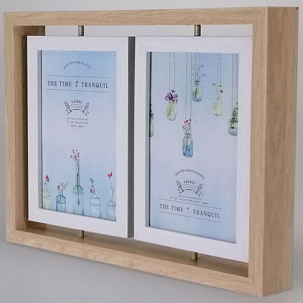 Light Double Spin Photo Frame - 4"x 6"