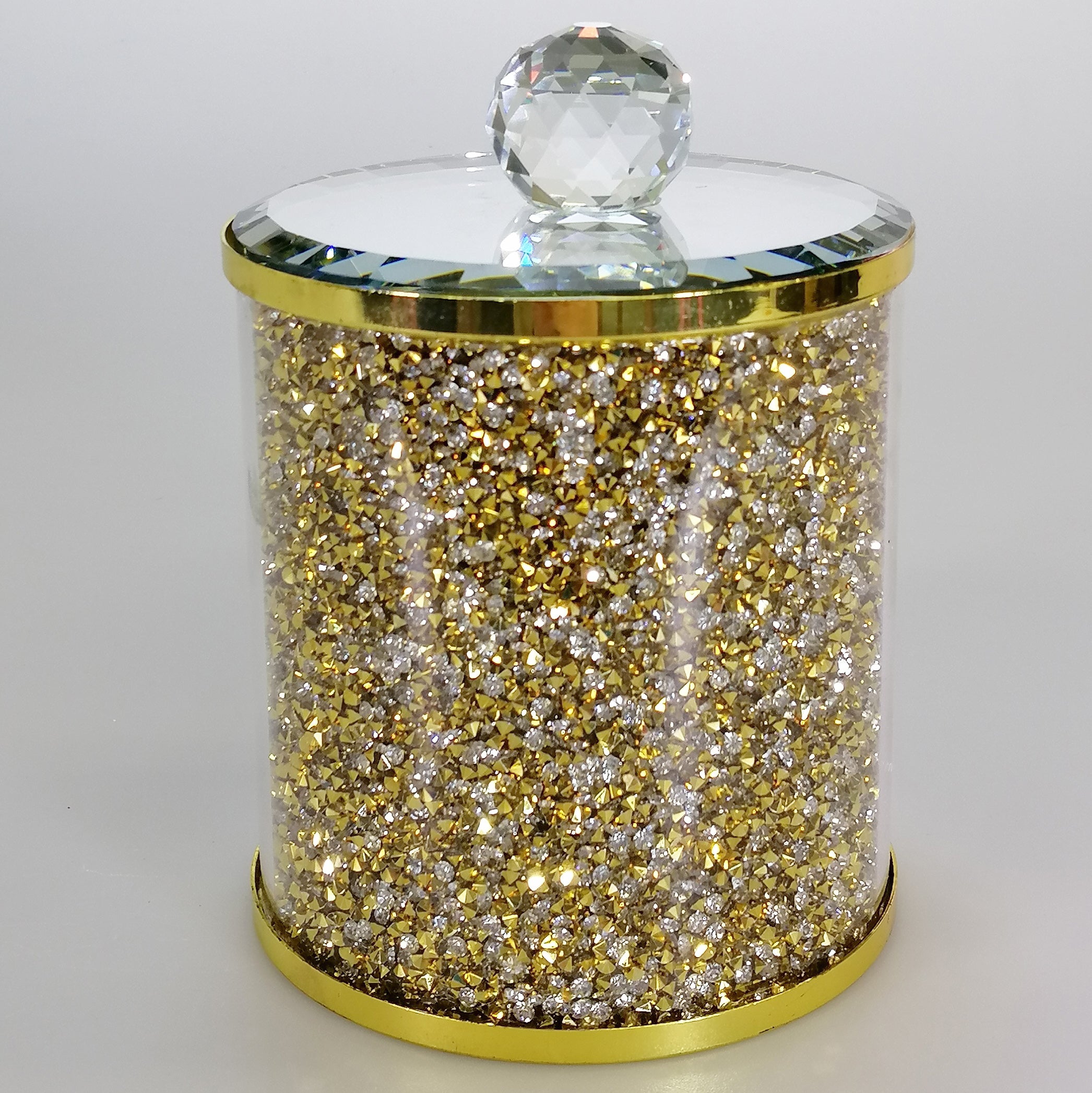 Gold Look Glass Canister