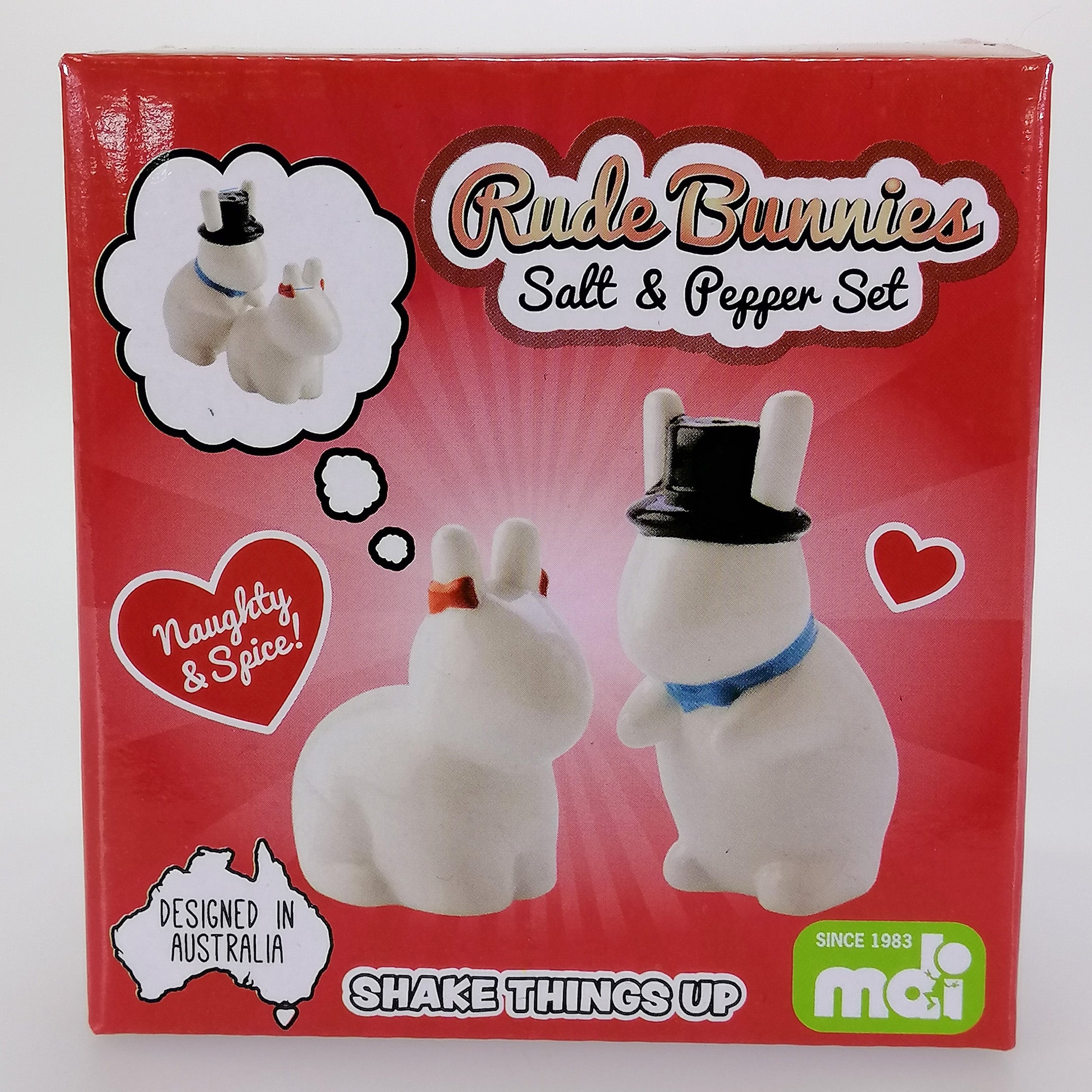 Rude Bunnies' Collectible Ceramic Salt & Pepper Set
