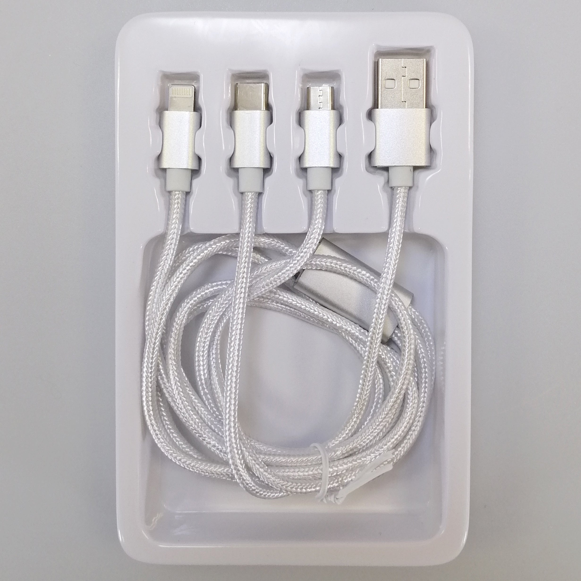 3in1 Multicord USB Charging Cable - Assorted Colours
