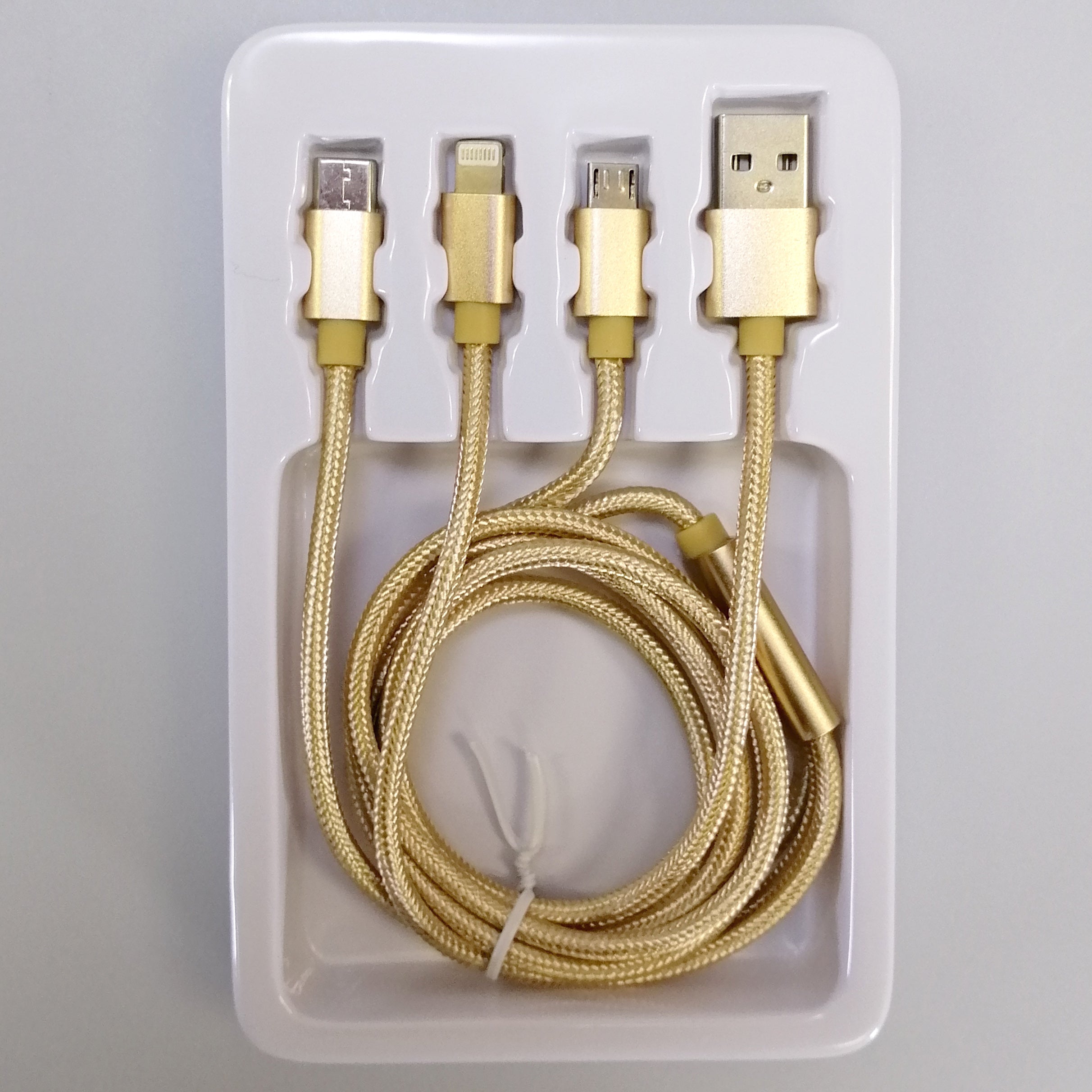 3in1 Multicord USB Charging Cable - Assorted Colours