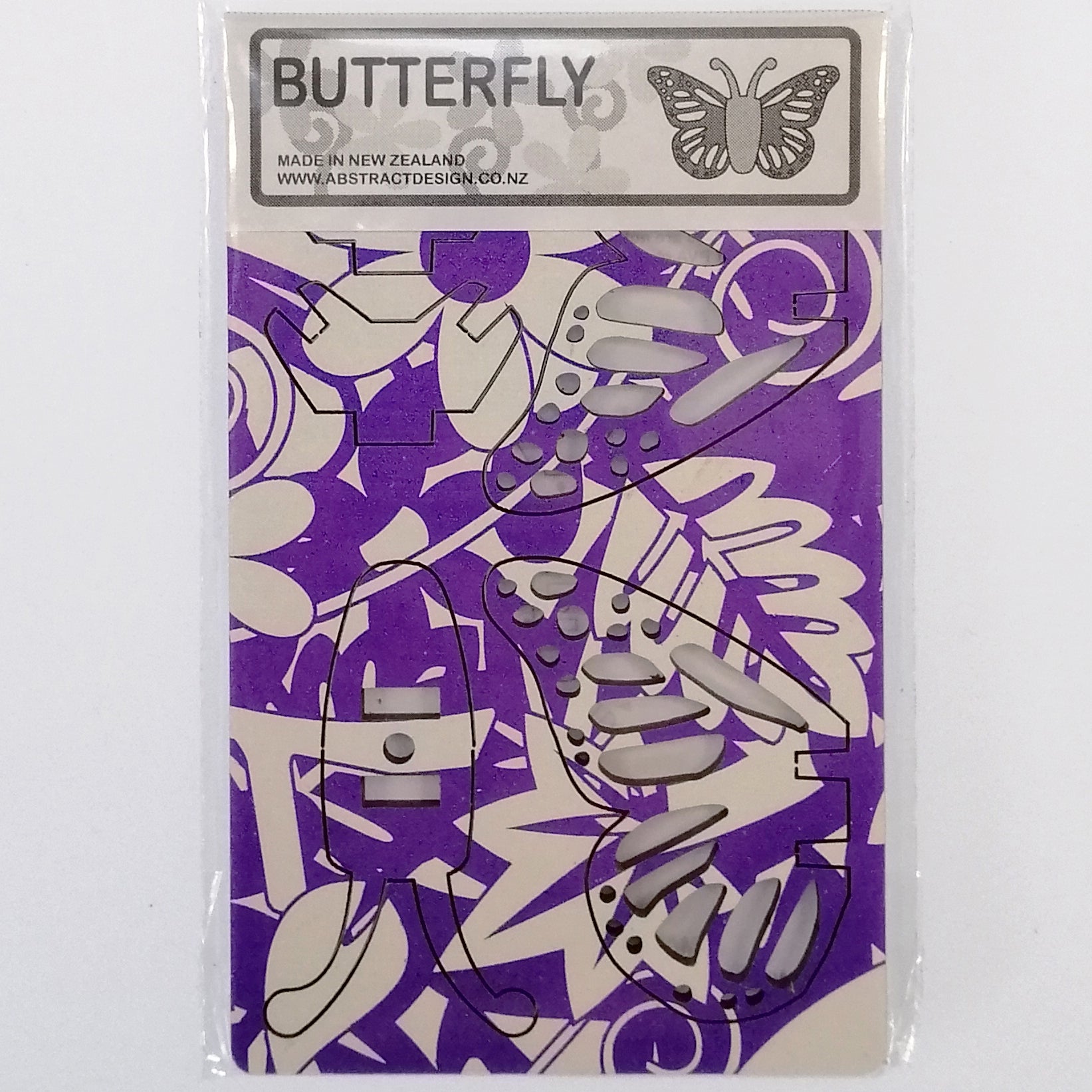 Flat-pack Kitset Wooden Model - Mini Butterfly - Purple Pattern