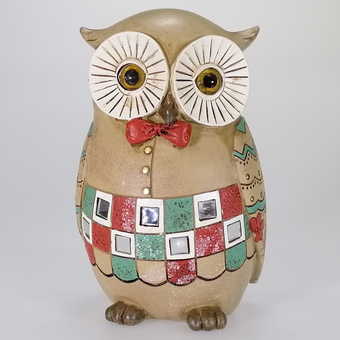 Deco Owl - Multicolour with Bowtie