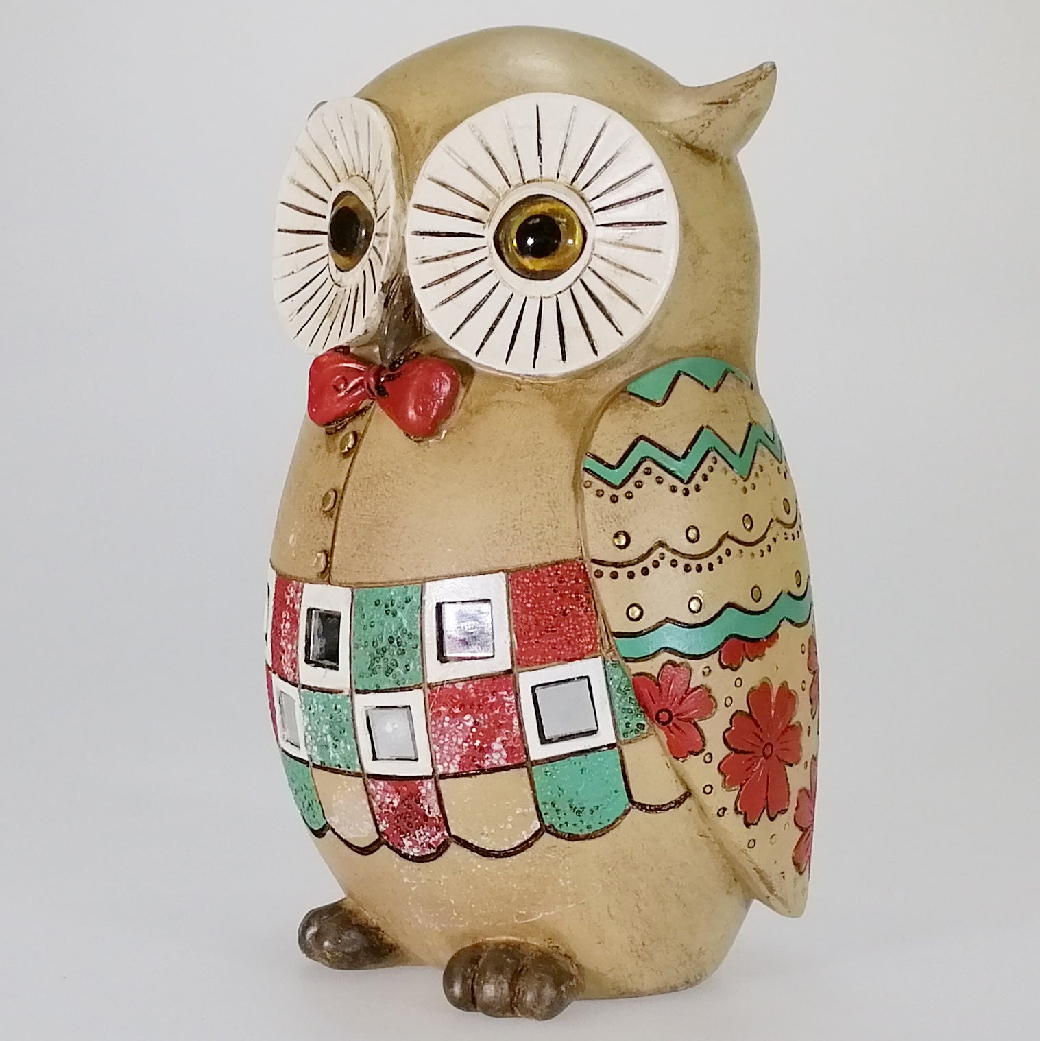 Deco Owl - Multicolour with Bowtie