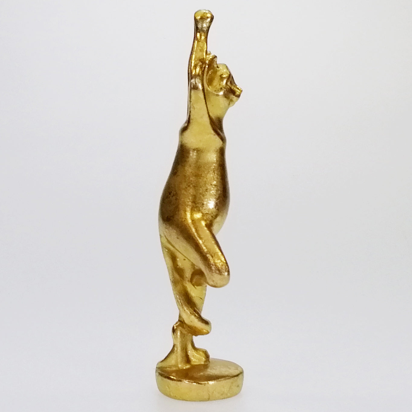 Painted Gold Yoga Cat - Balance