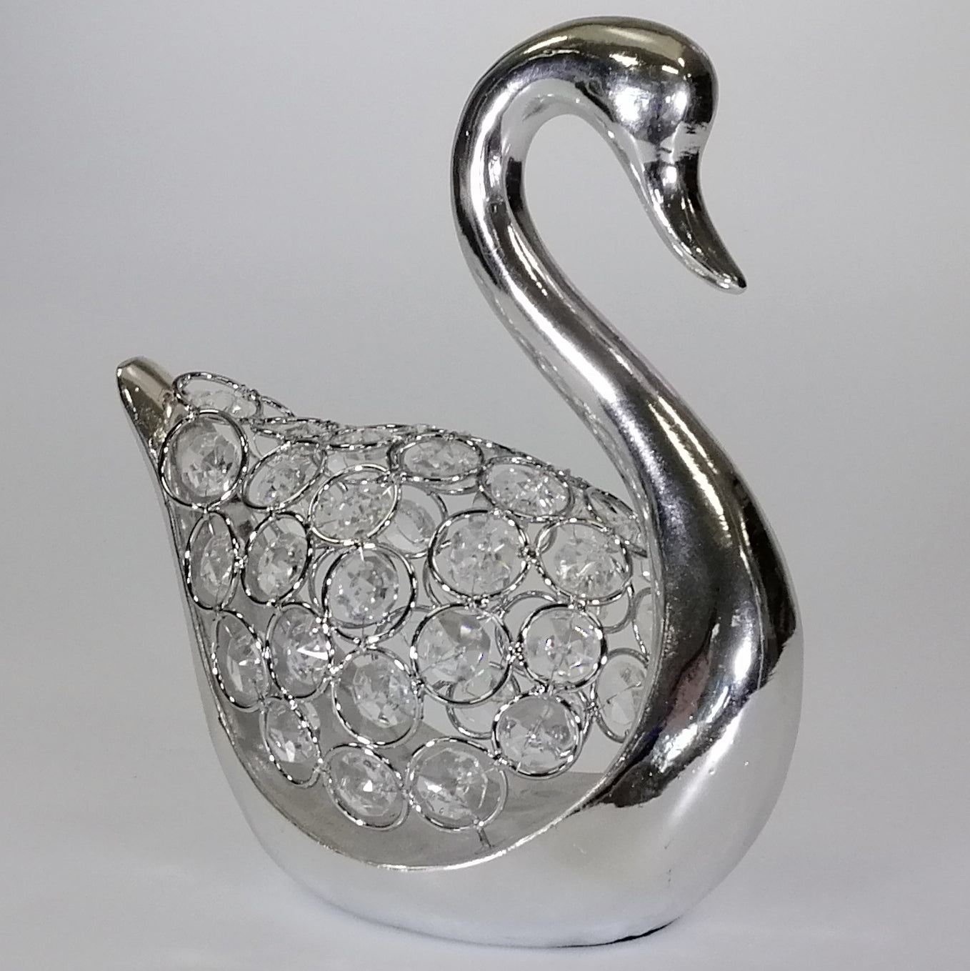 Electroplated Bling Swan Ornament