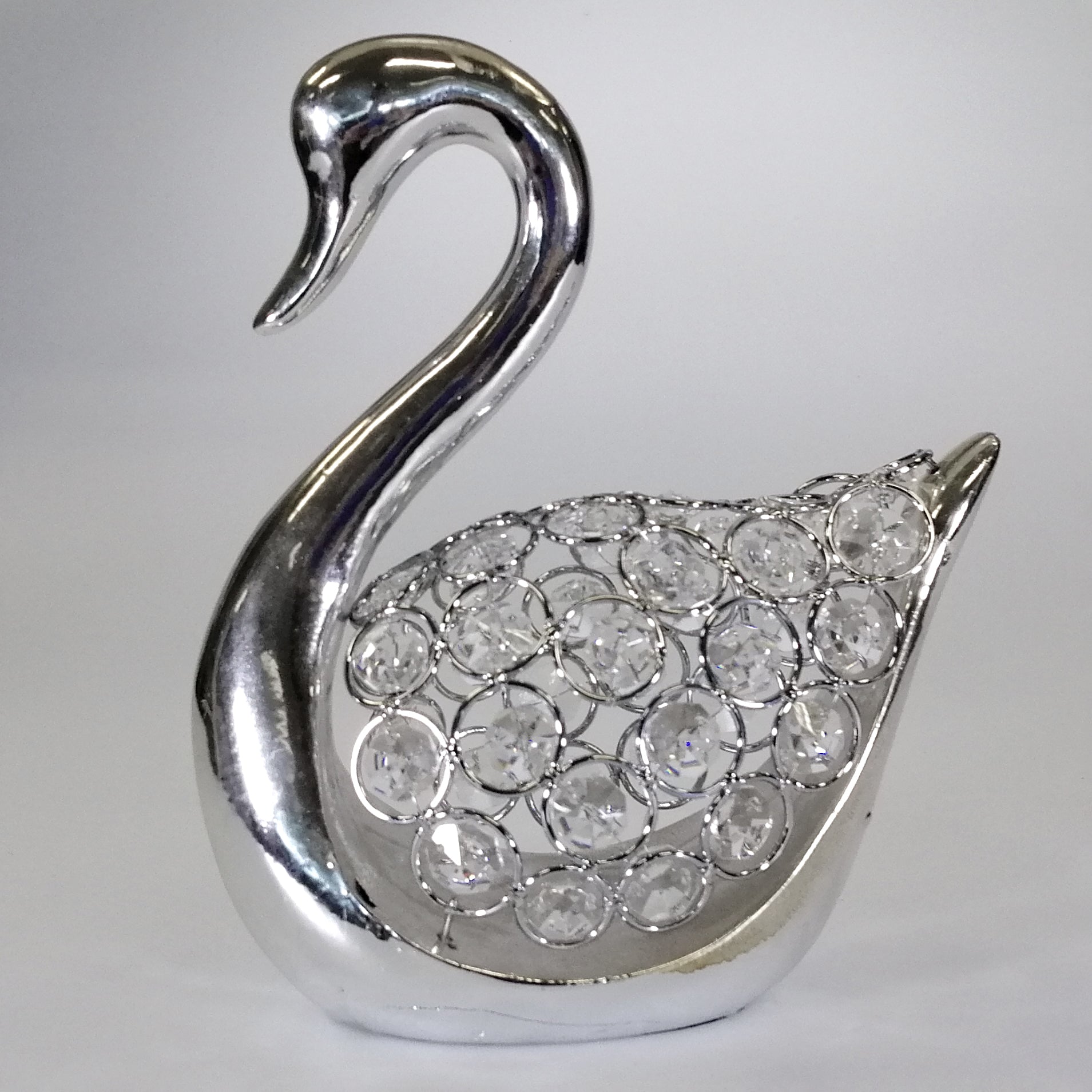 Electroplated Bling Swan Ornament