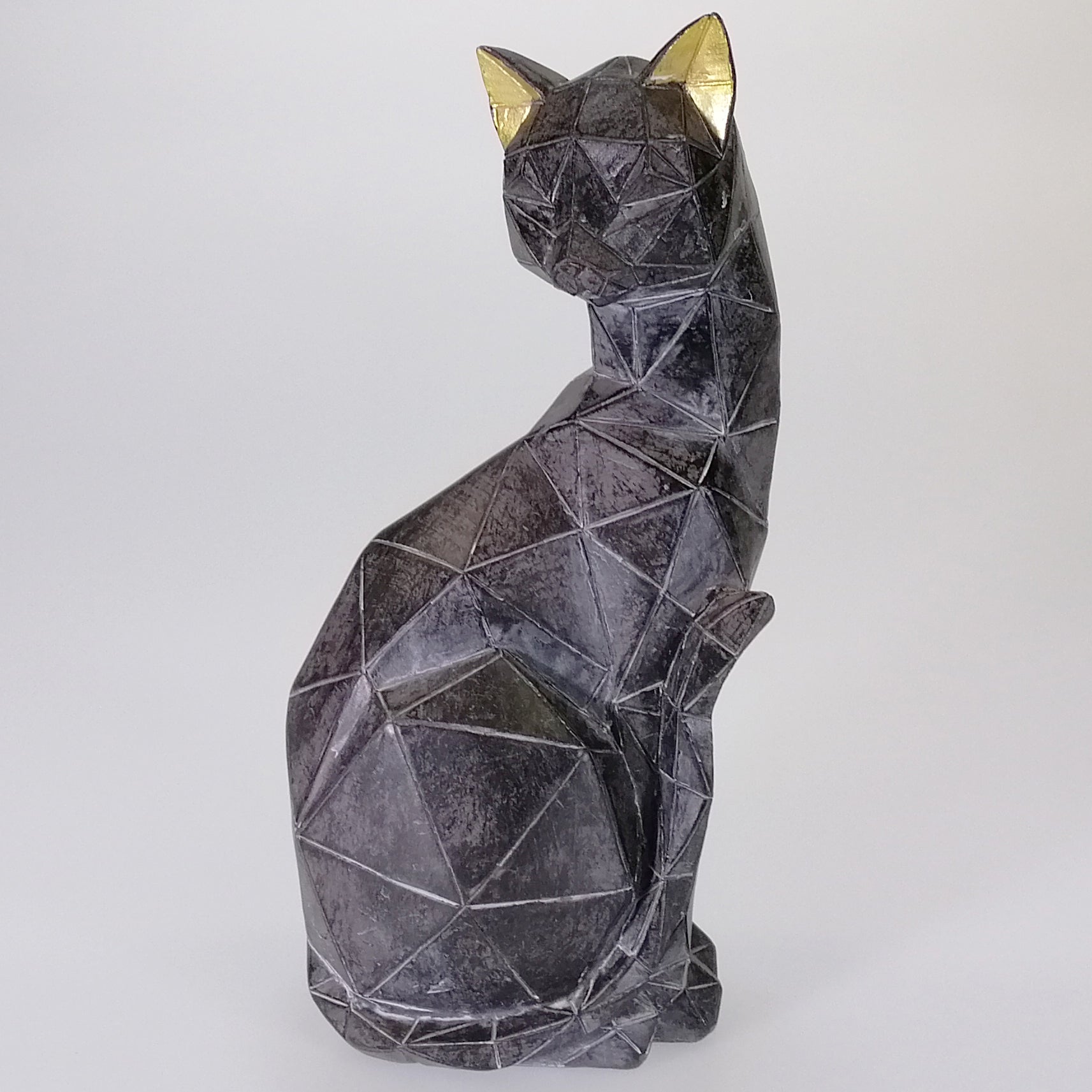 Geometric Black Cat Ornament