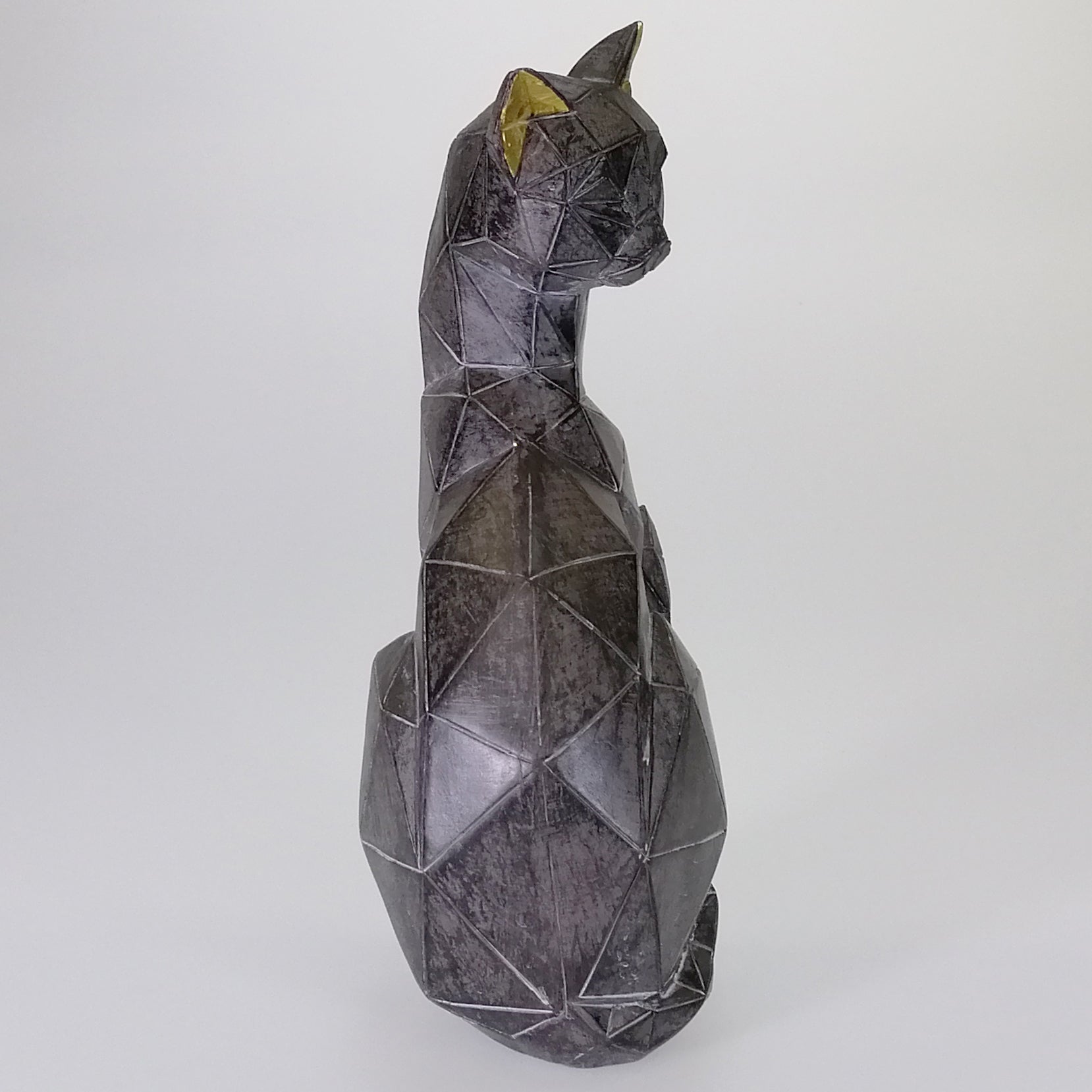 Geometric Black Cat Ornament