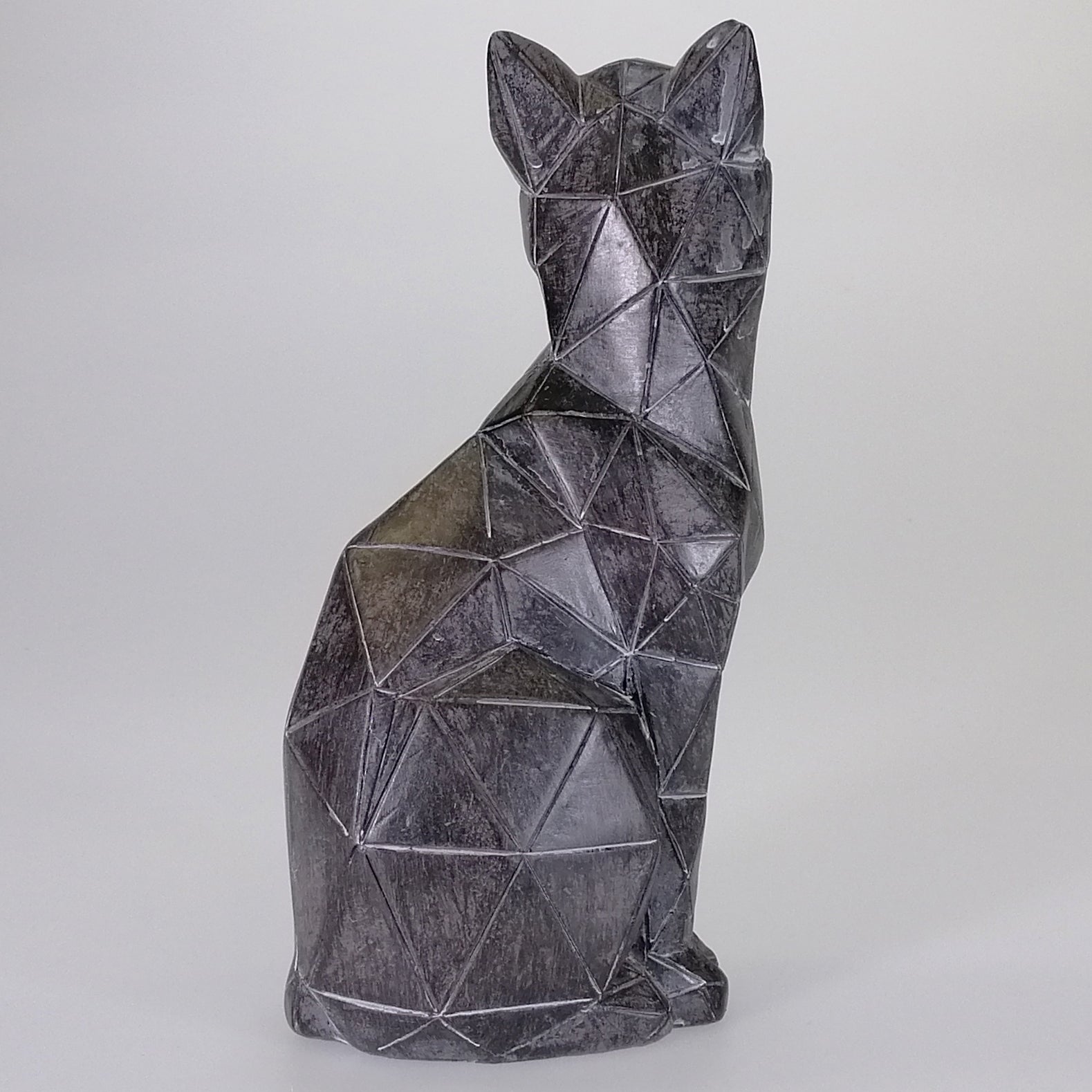 Geometric Black Cat Ornament - Small