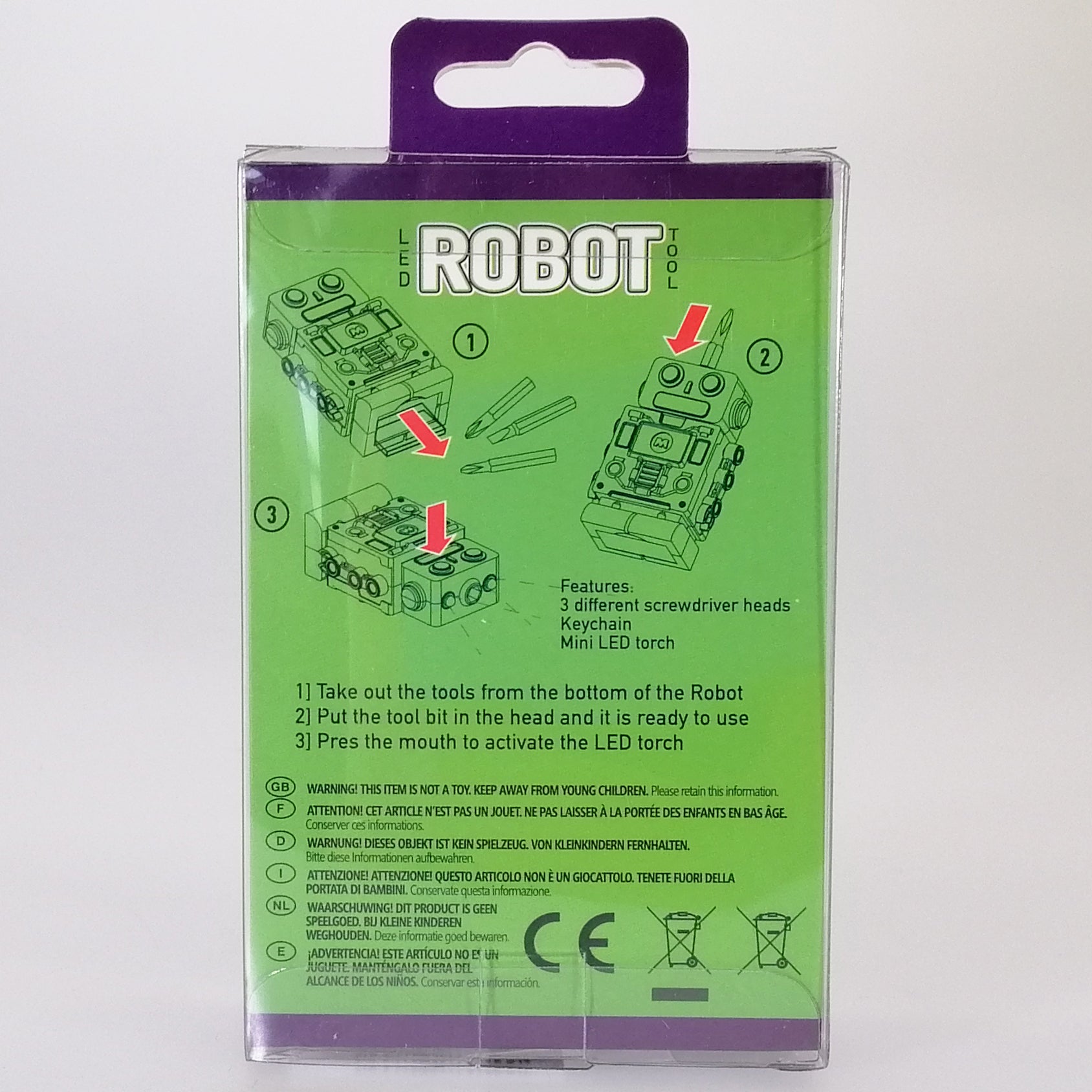 Robot LED Tools Keyring