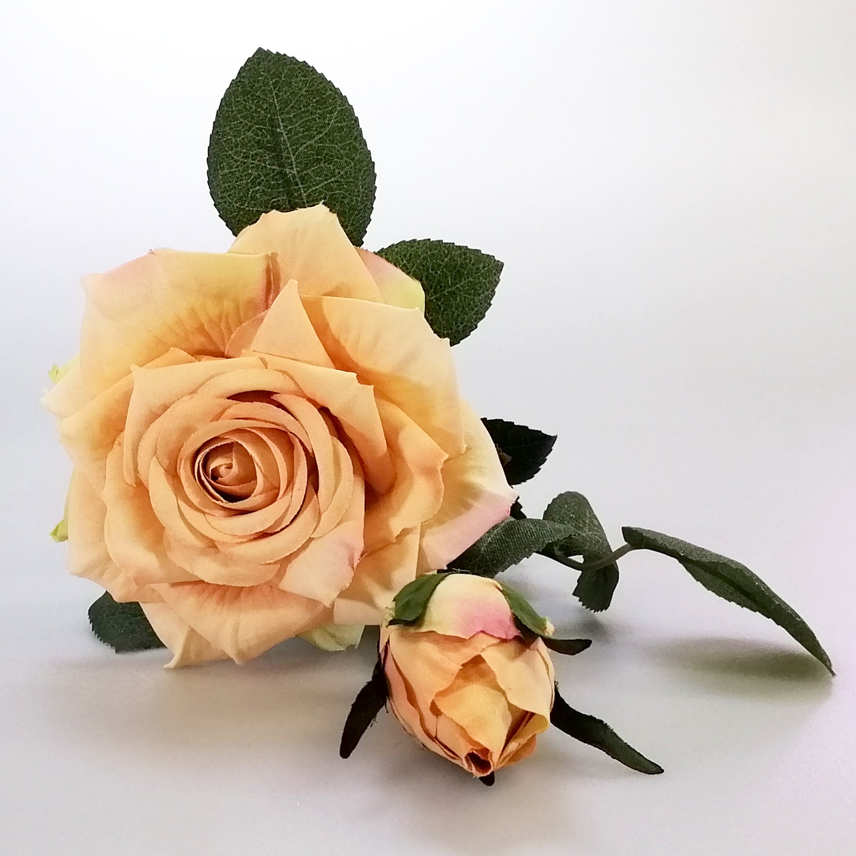 Artificial Flowers - Alice Rose Spray - Peach