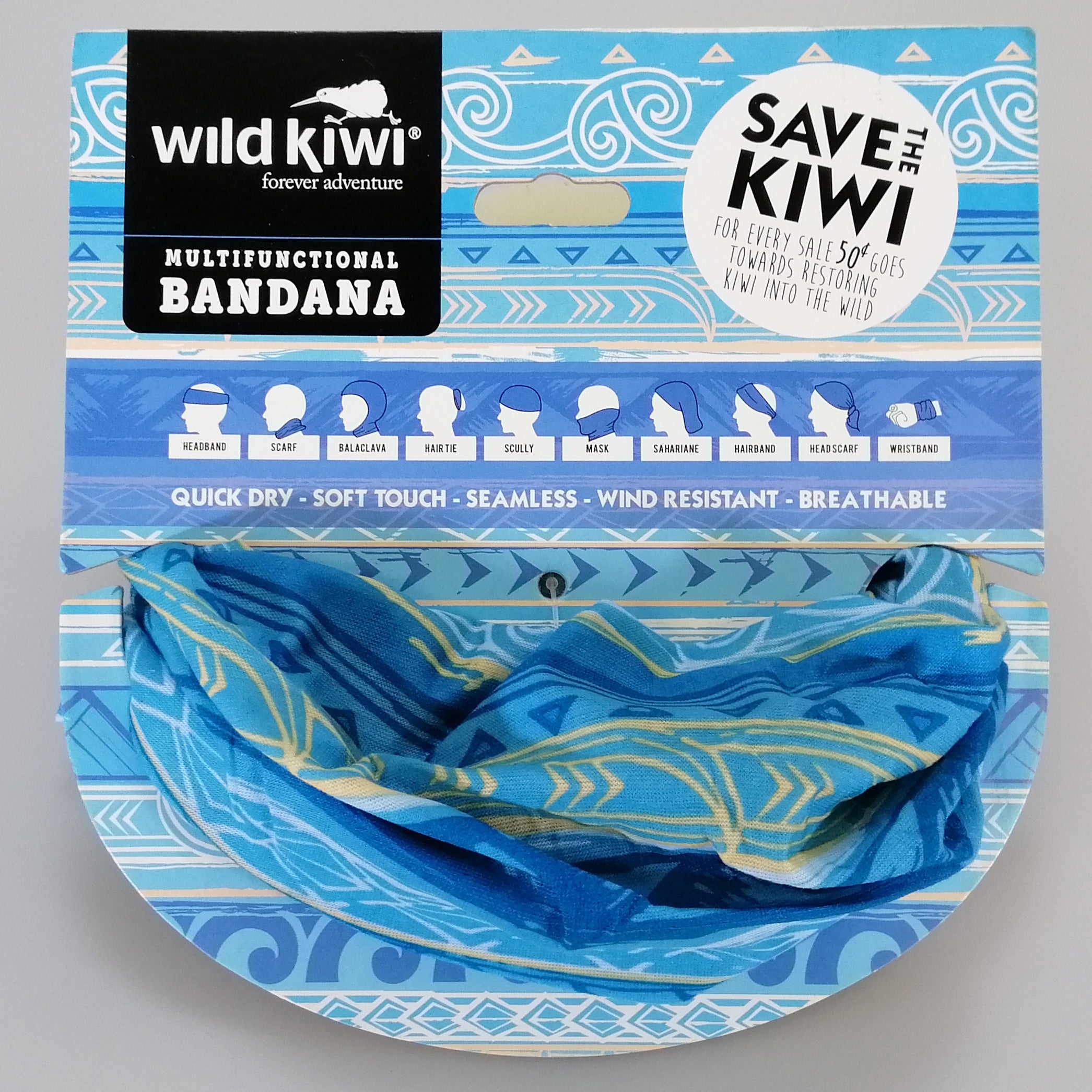 Wild Kiwi Multi-Use Bandana - Tribal