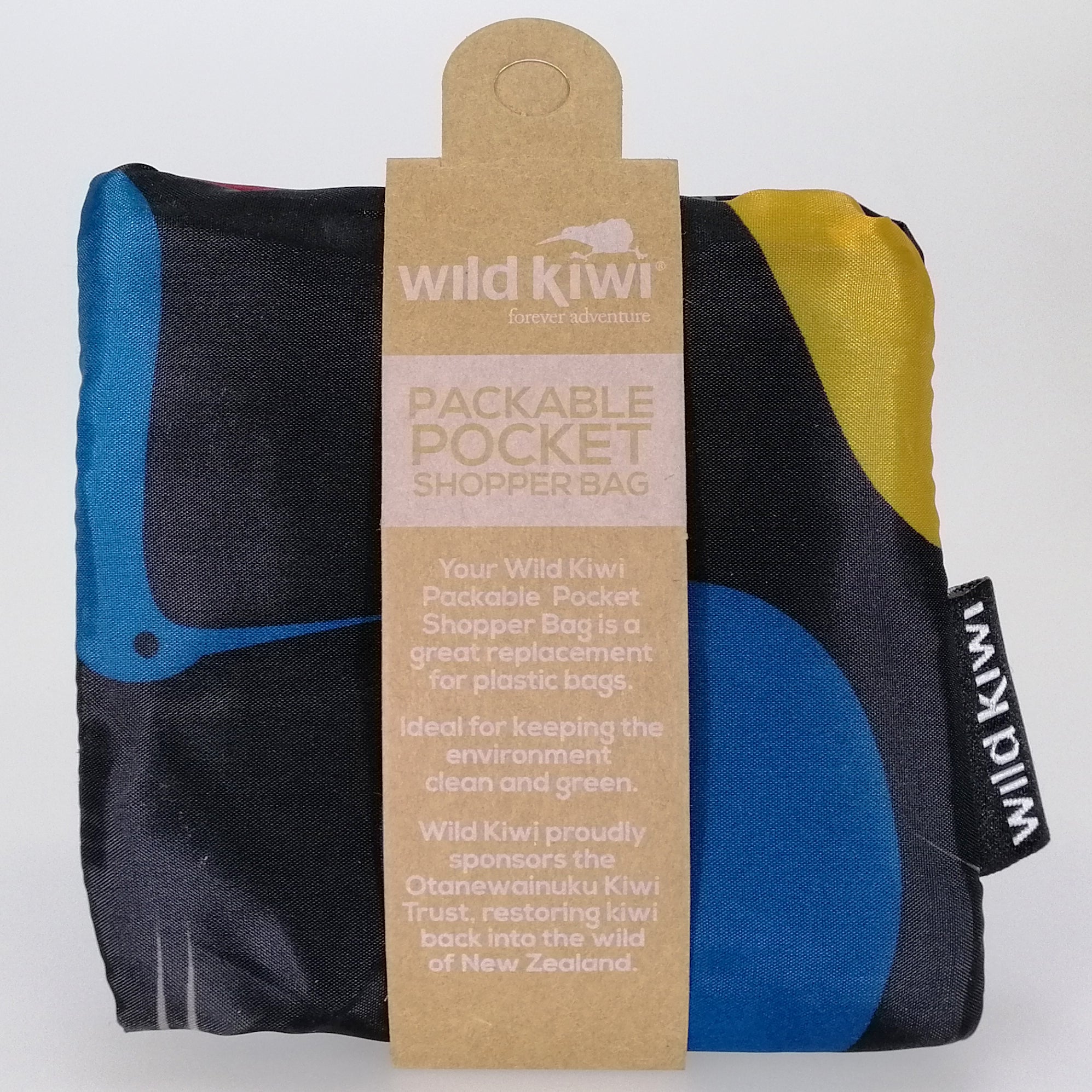 Wild Kiwi Packable Pocket Shopping Bag - Kiwi