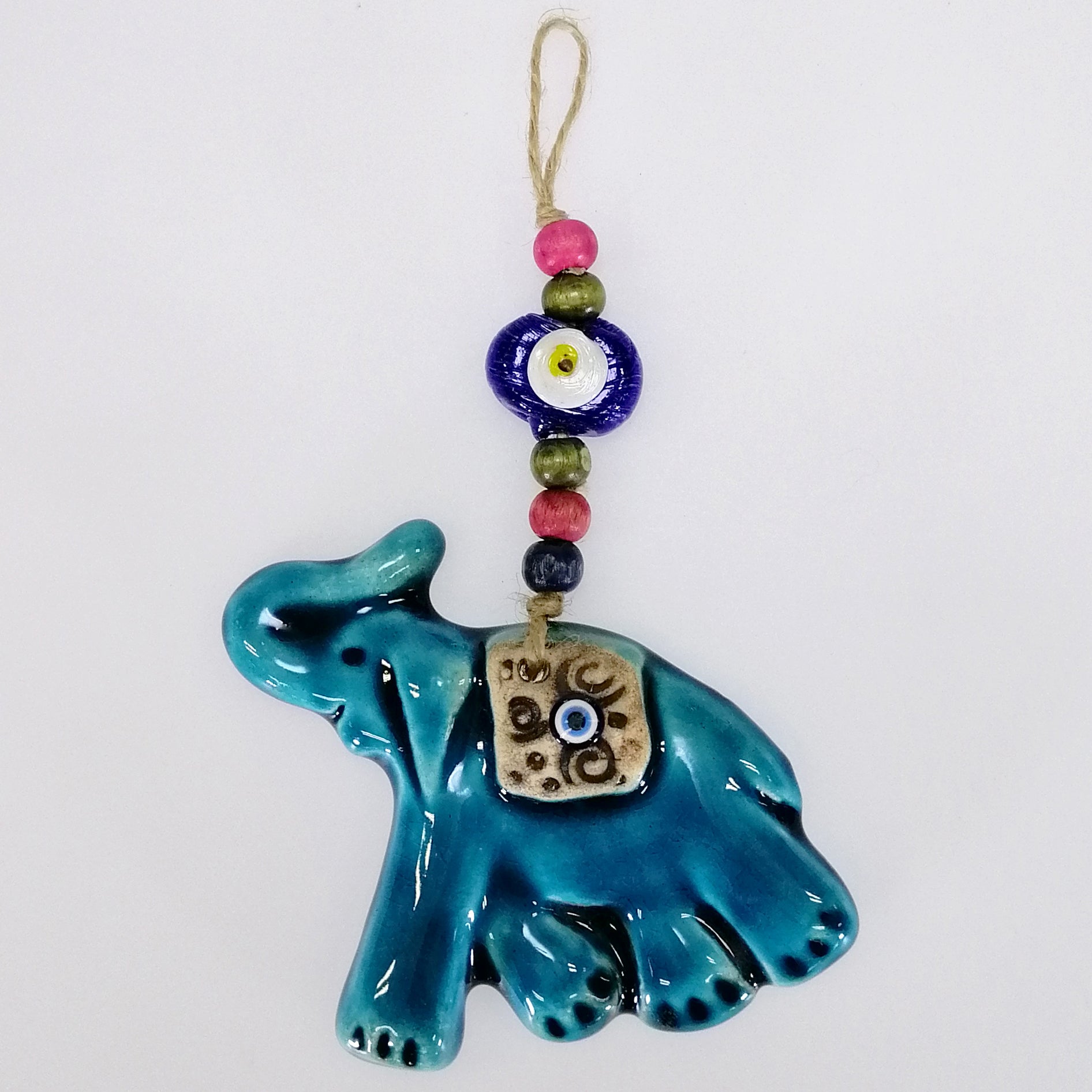 Turkish Ceramic Hanging Ornament - Elephant