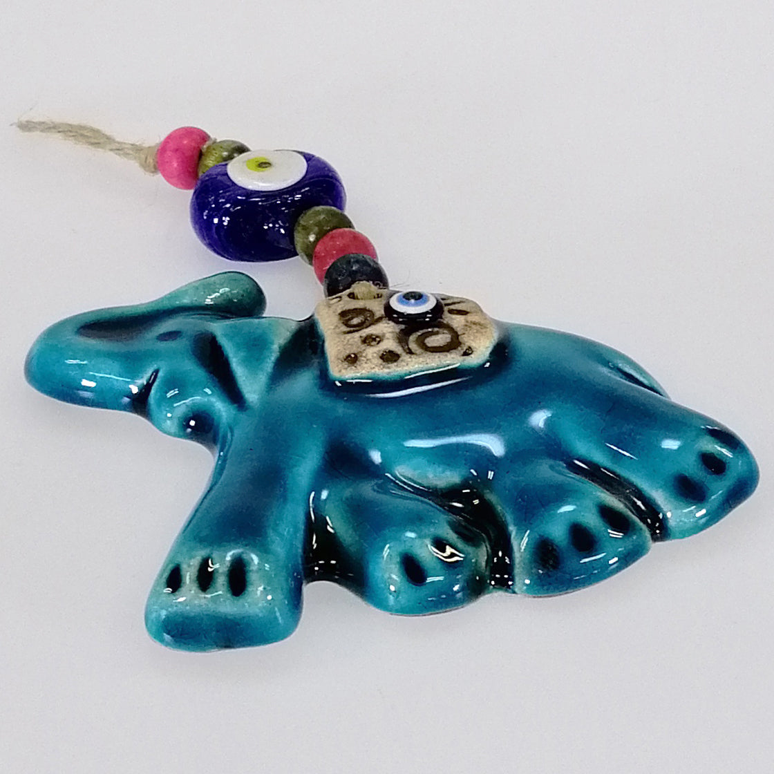 Turkish Ceramic Hanging Ornament - Elephant