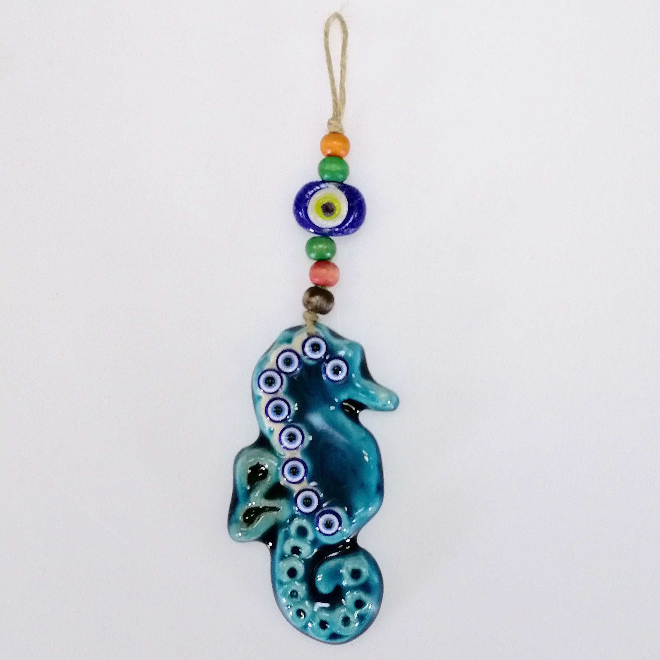 Turkish Ceramic Hanging Ornament - Seahorse Eyes