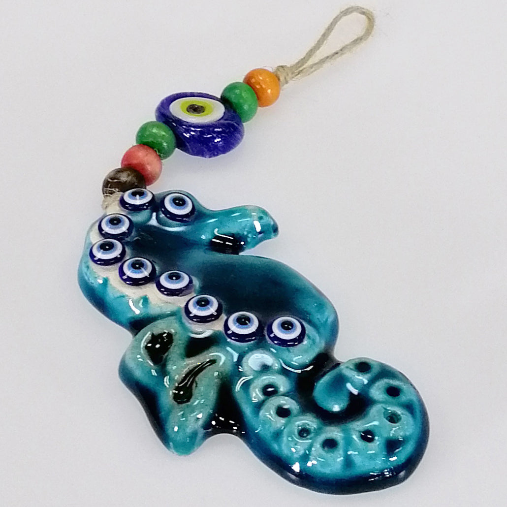Turkish Ceramic Hanging Ornament - Seahorse Eyes