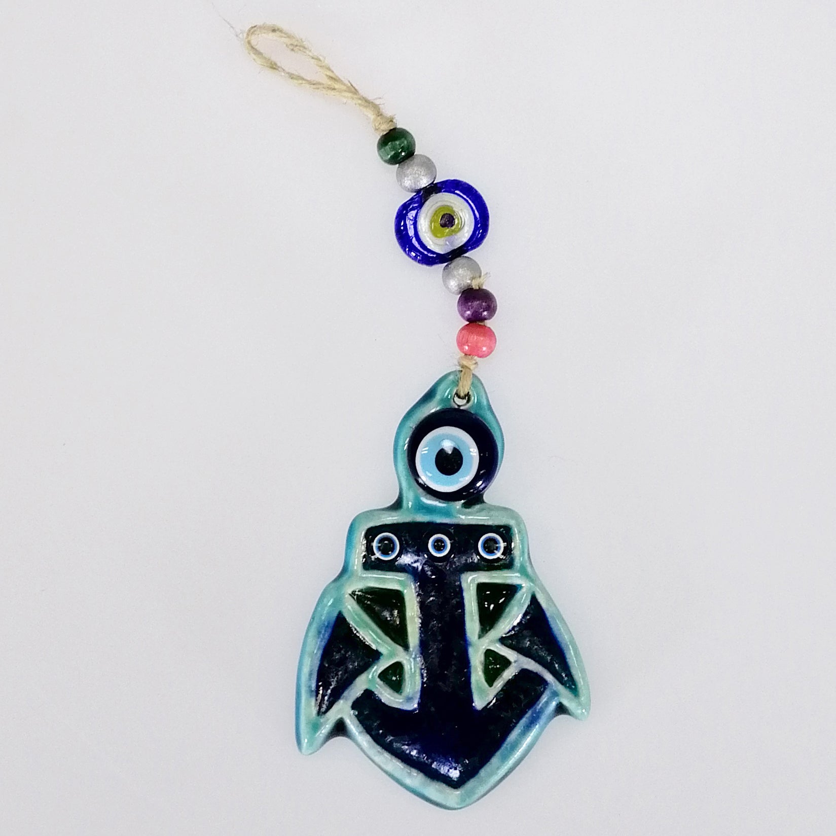 Turkish Ceramic Hanging Ornament - Anchor
