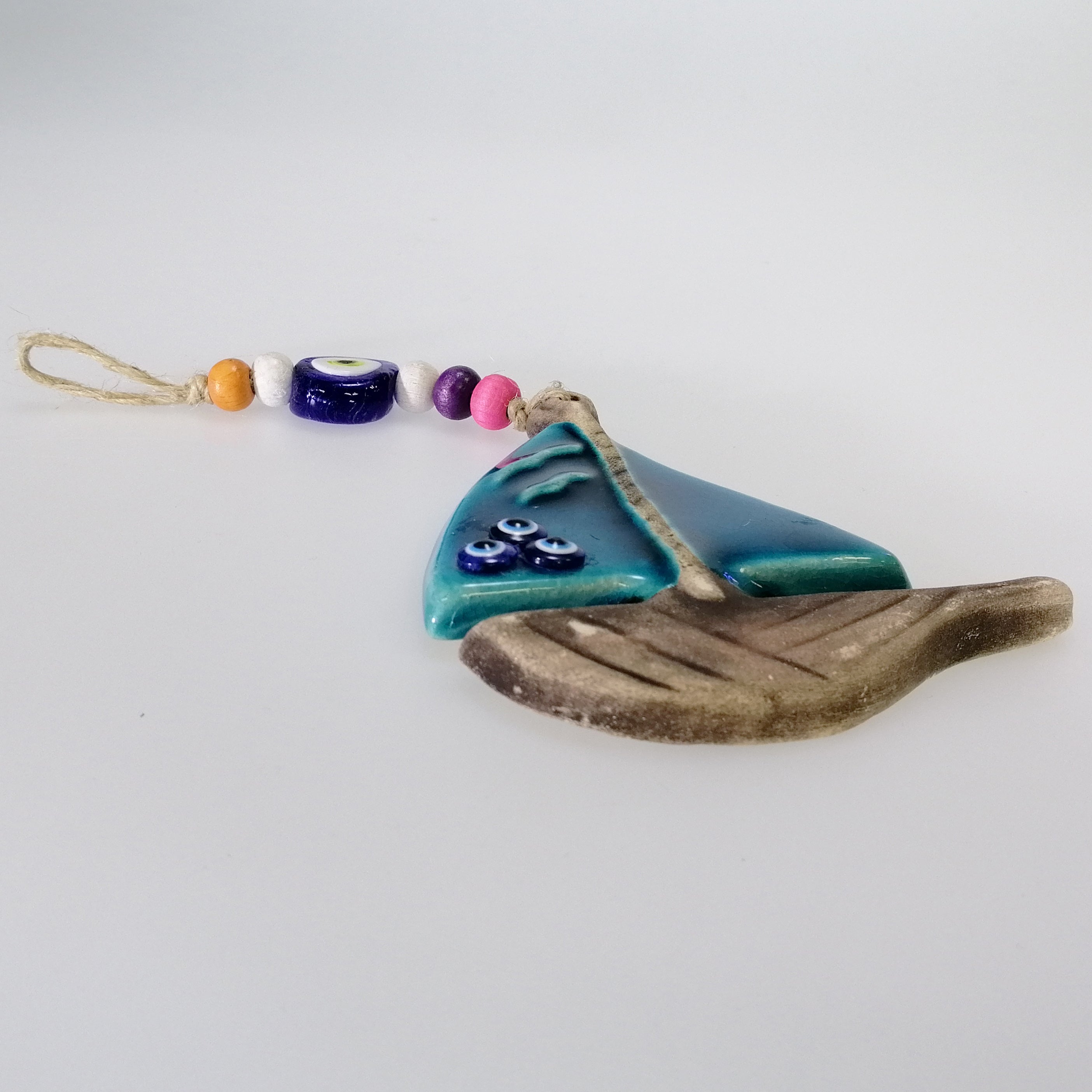 Turkish Ceramic Hanging Ornament - Tiny Yacht