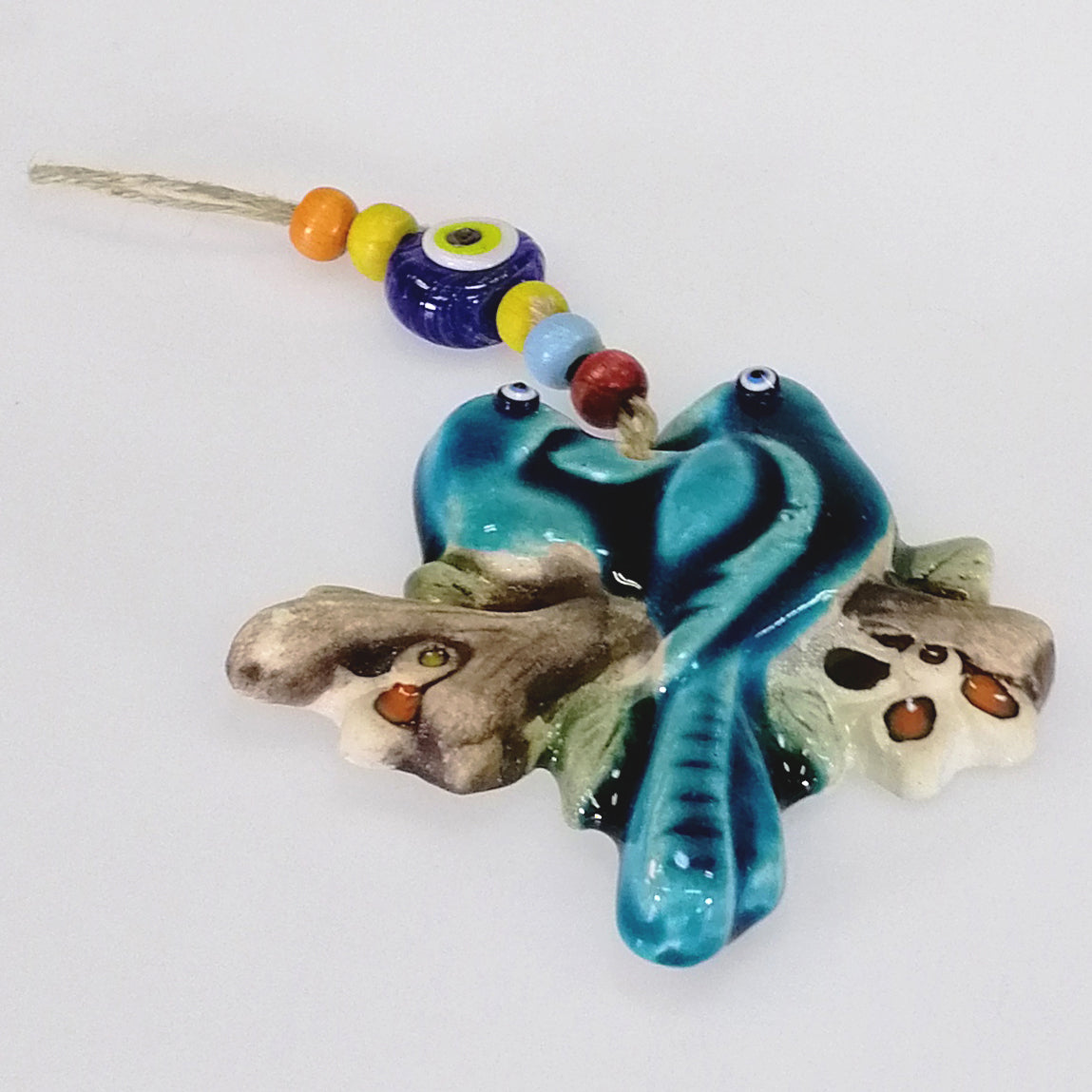 Turkish Ceramic Hanging Ornament - Lovebirds