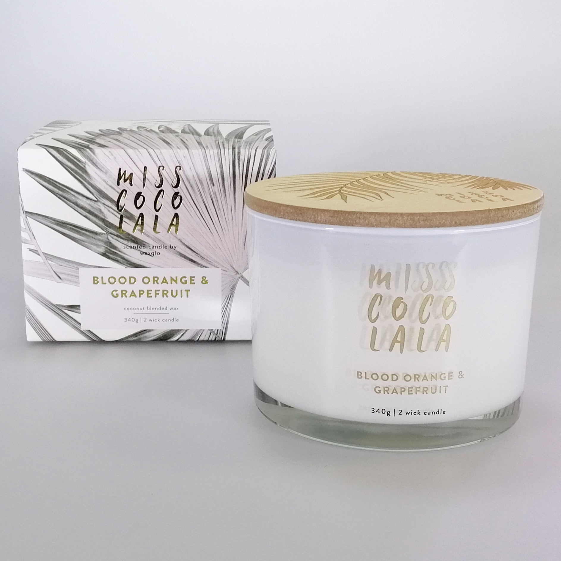 Miss Coco Lala - Coconut Wax Candle - Blood Orange & Grapefruit - 340g