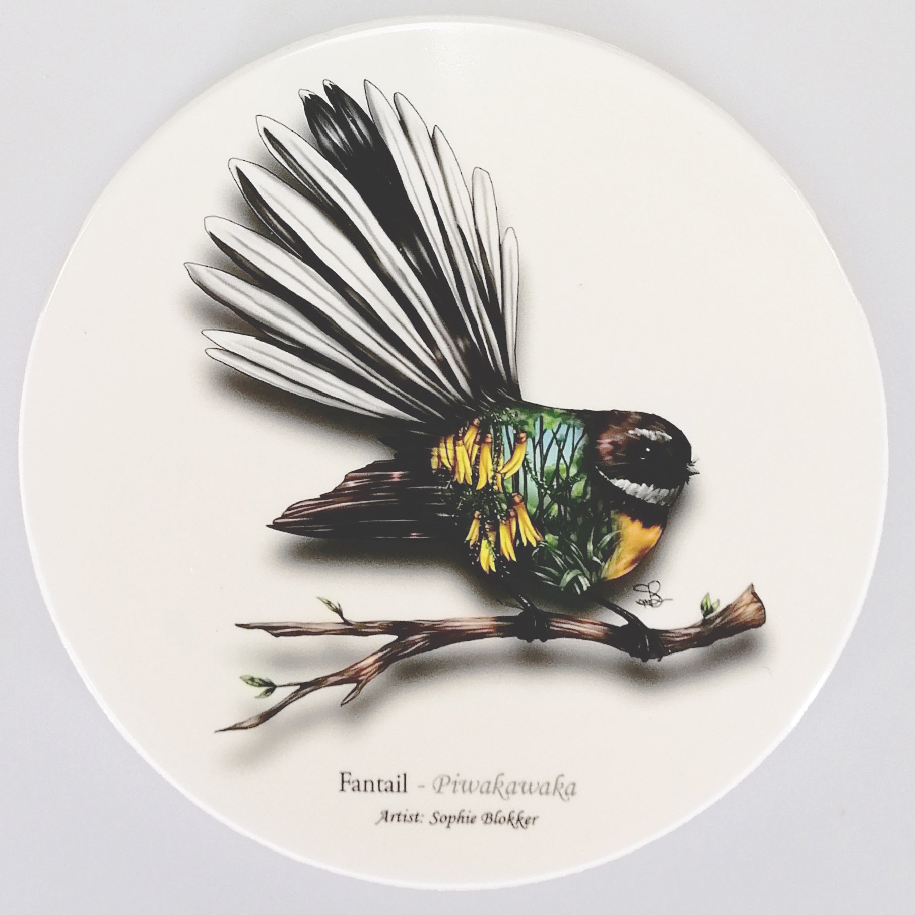 Sophie Blokker - Round Fantail Ceramic Trivet