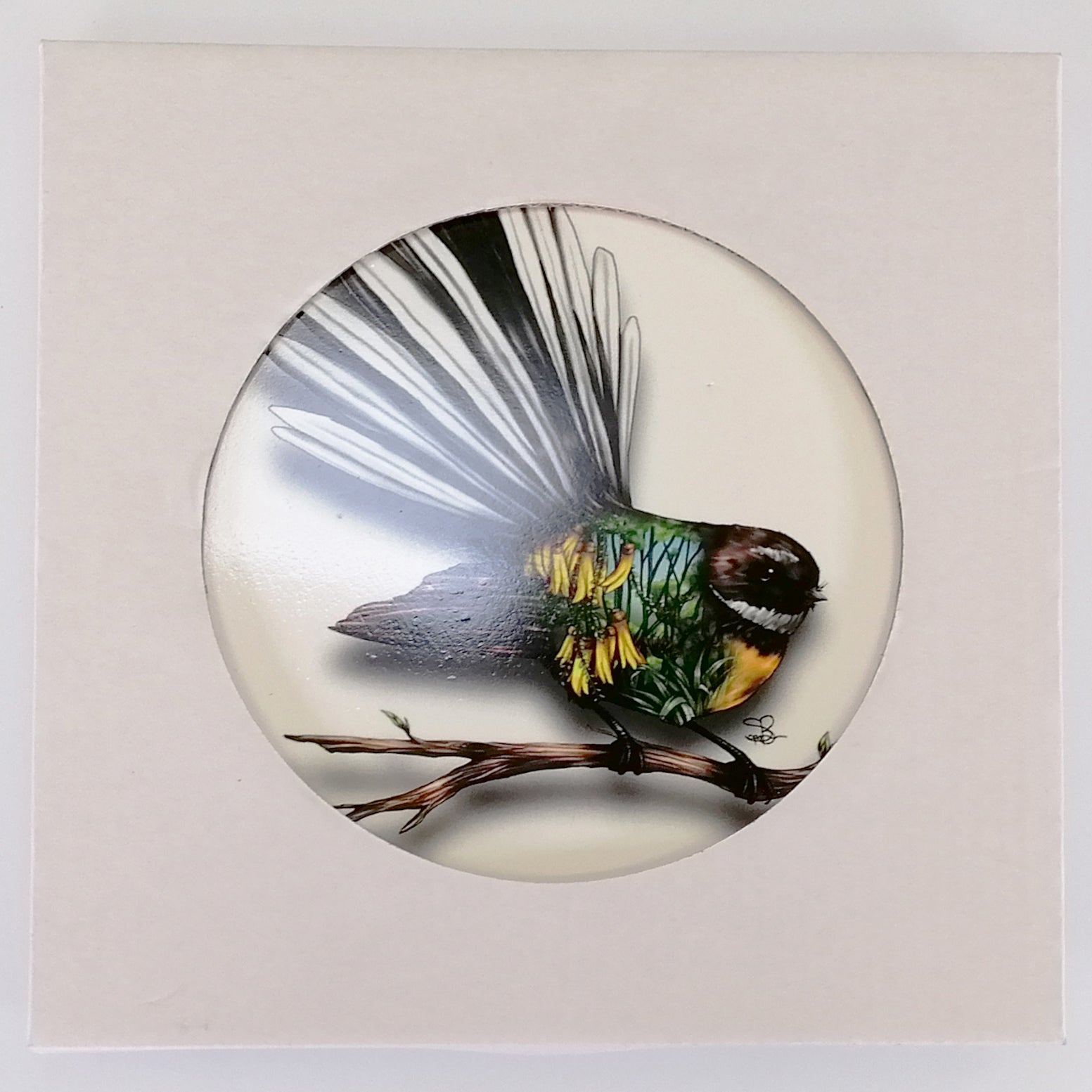 Sophie Blokker - Round Fantail Ceramic Trivet