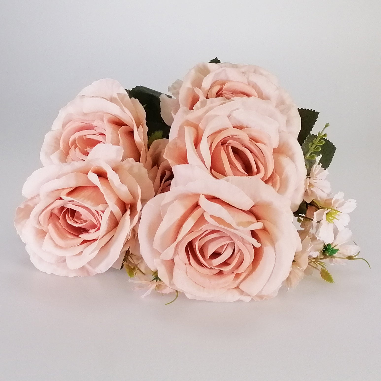 Artificial Flowers - Rose Daisy Bunch - Smoke Pink