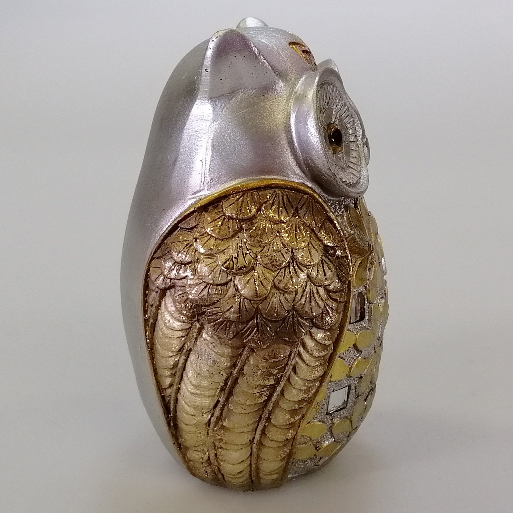 Gold Painted Owl 10cm
