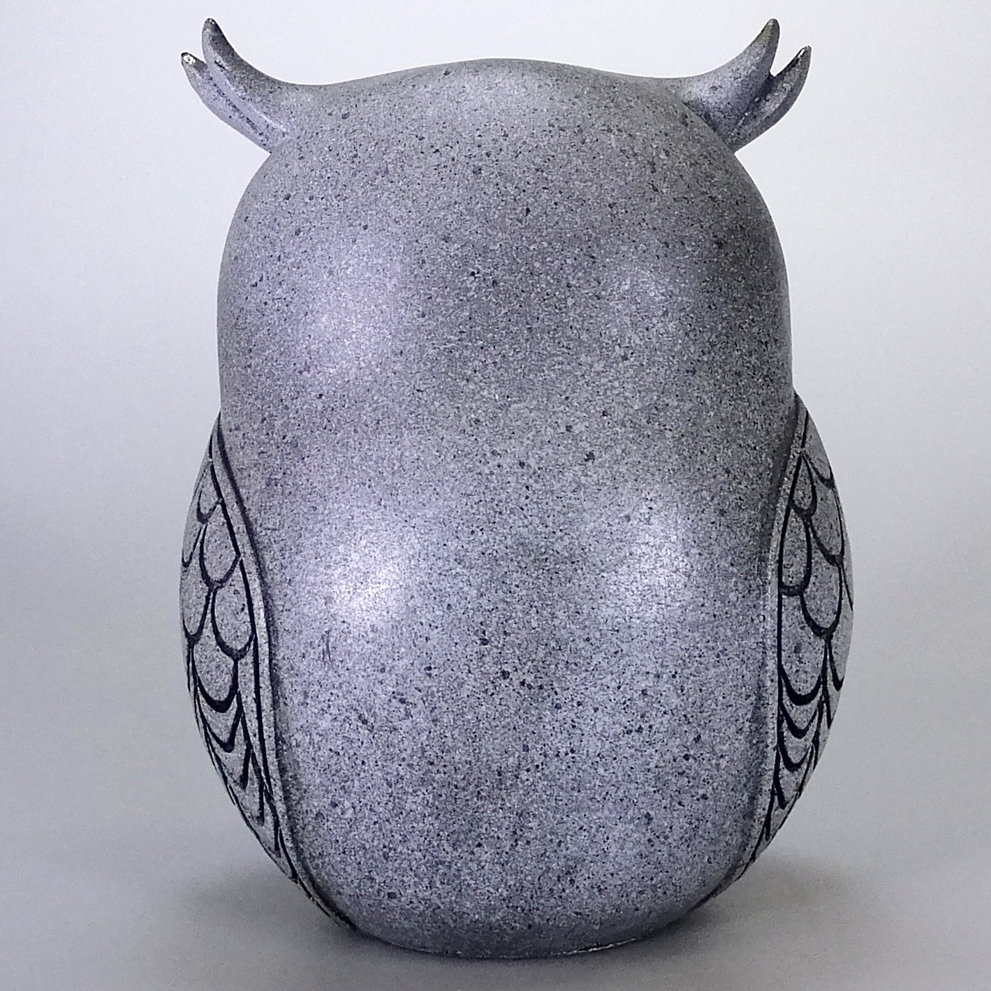 Grey Owl with Gold Accents