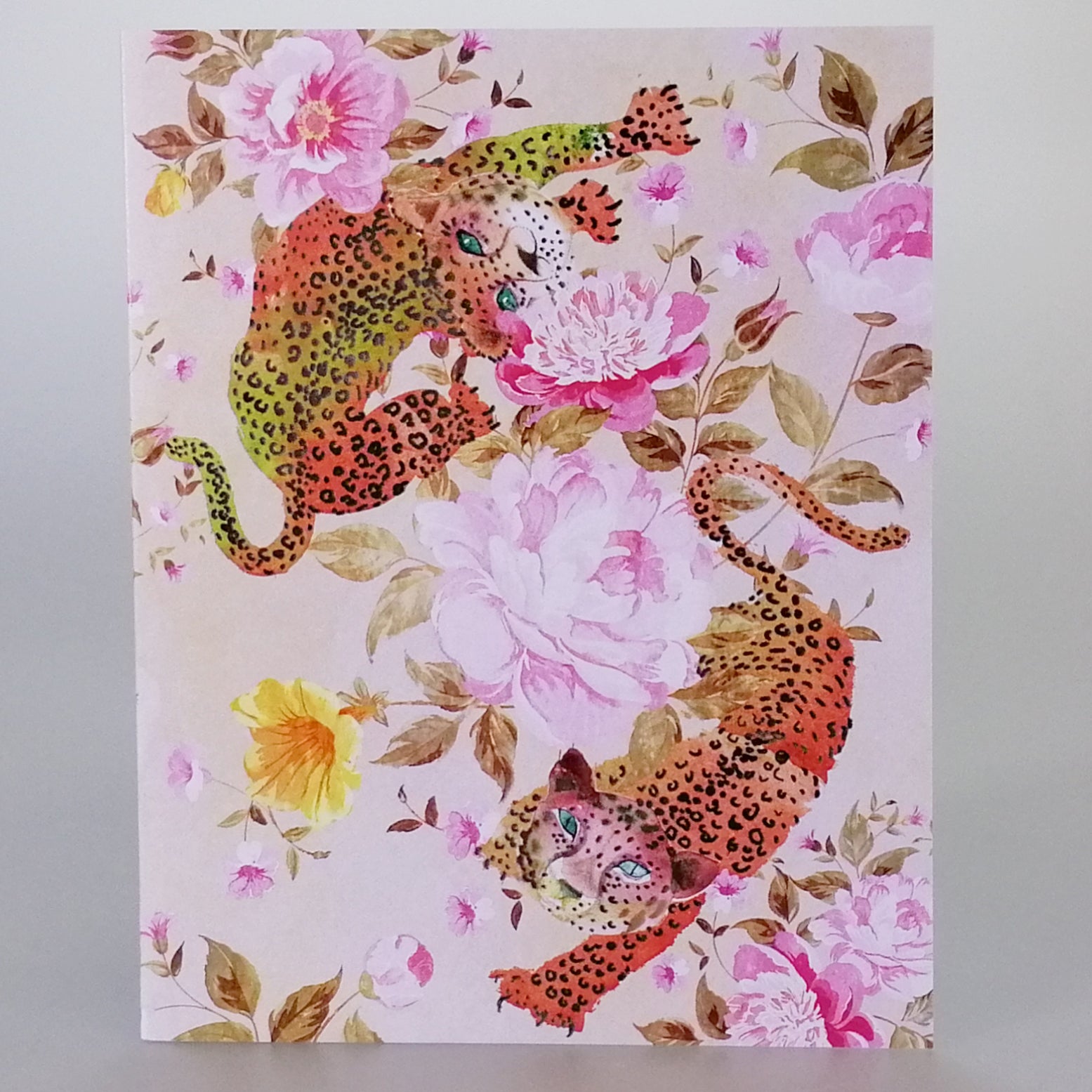 Leopard Flowers Card