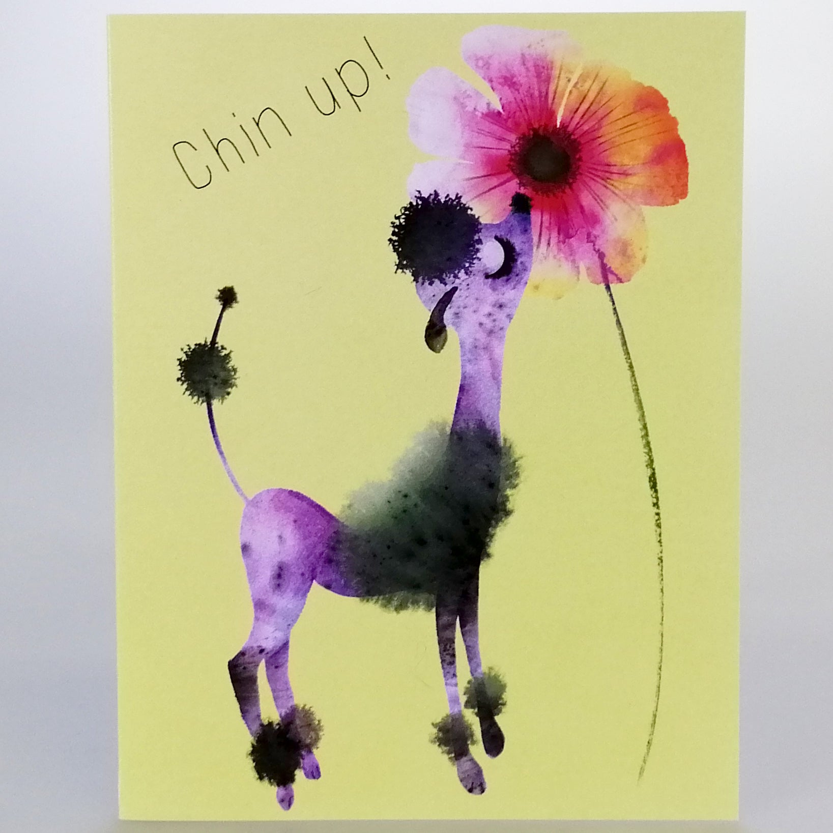 Chin Up!' Poodle Card