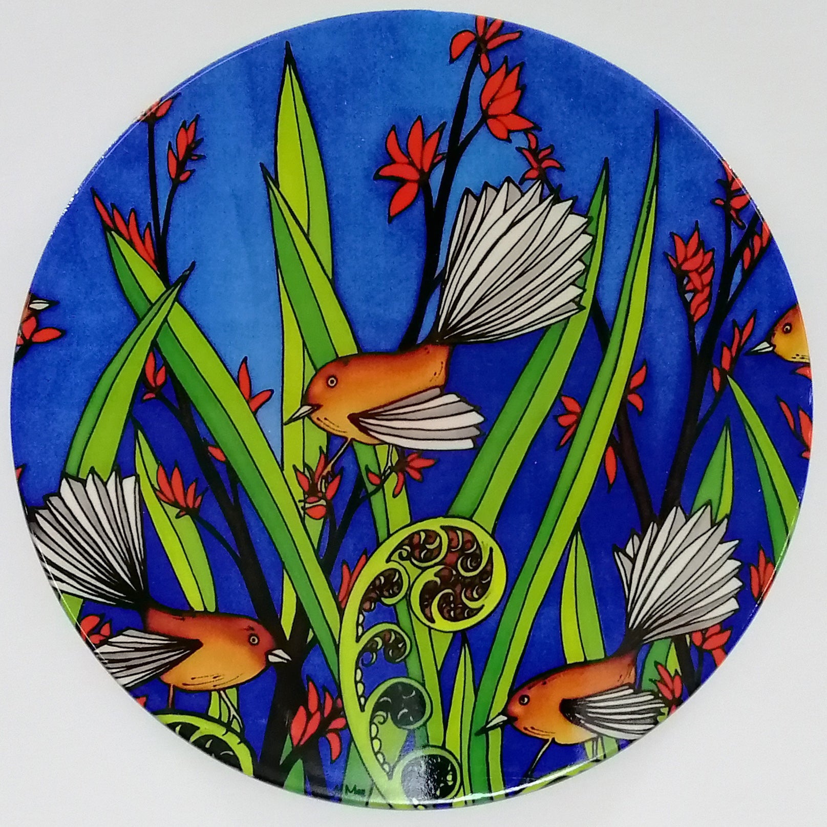 Jo May - Round Fantail Ceramic Trivet