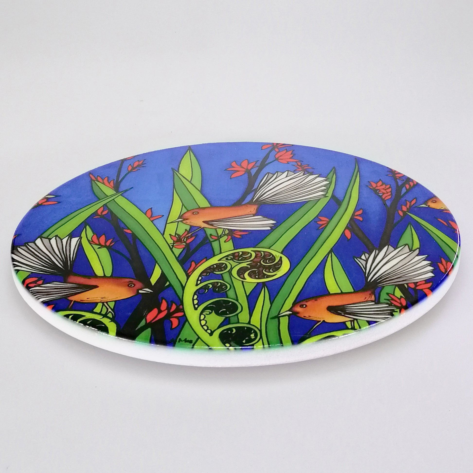 Jo May - Round Fantail Ceramic Trivet