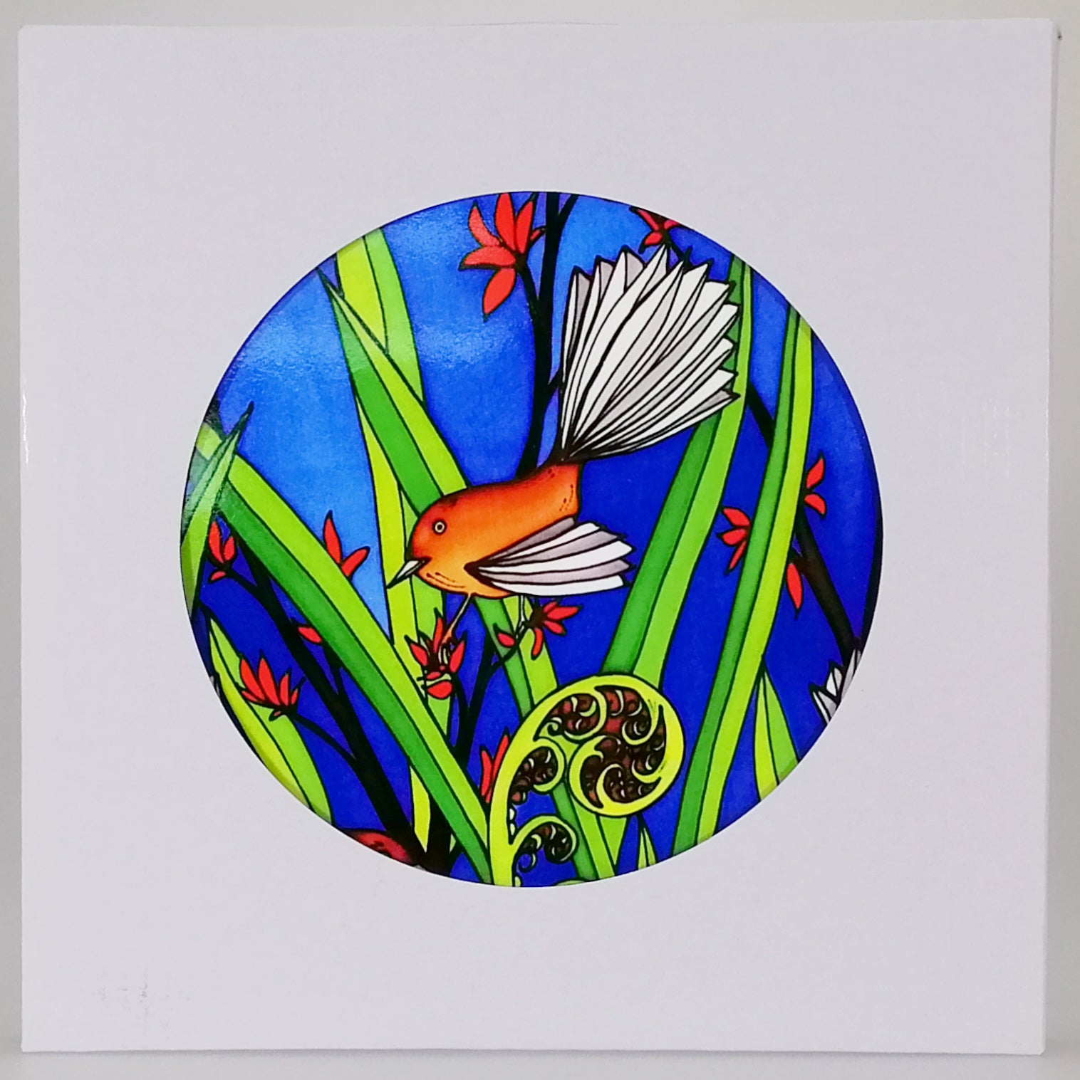 Jo May - Round Fantail Ceramic Trivet