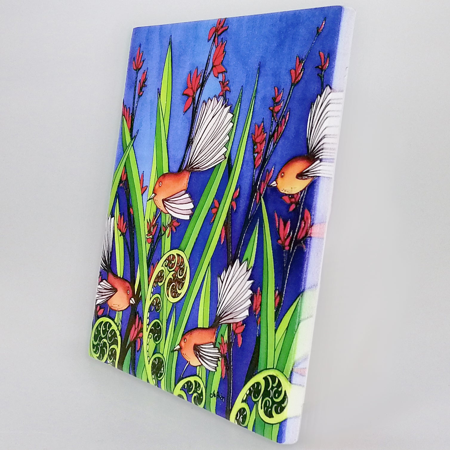 Jo May - Fantails Ceramic Tile Hanging