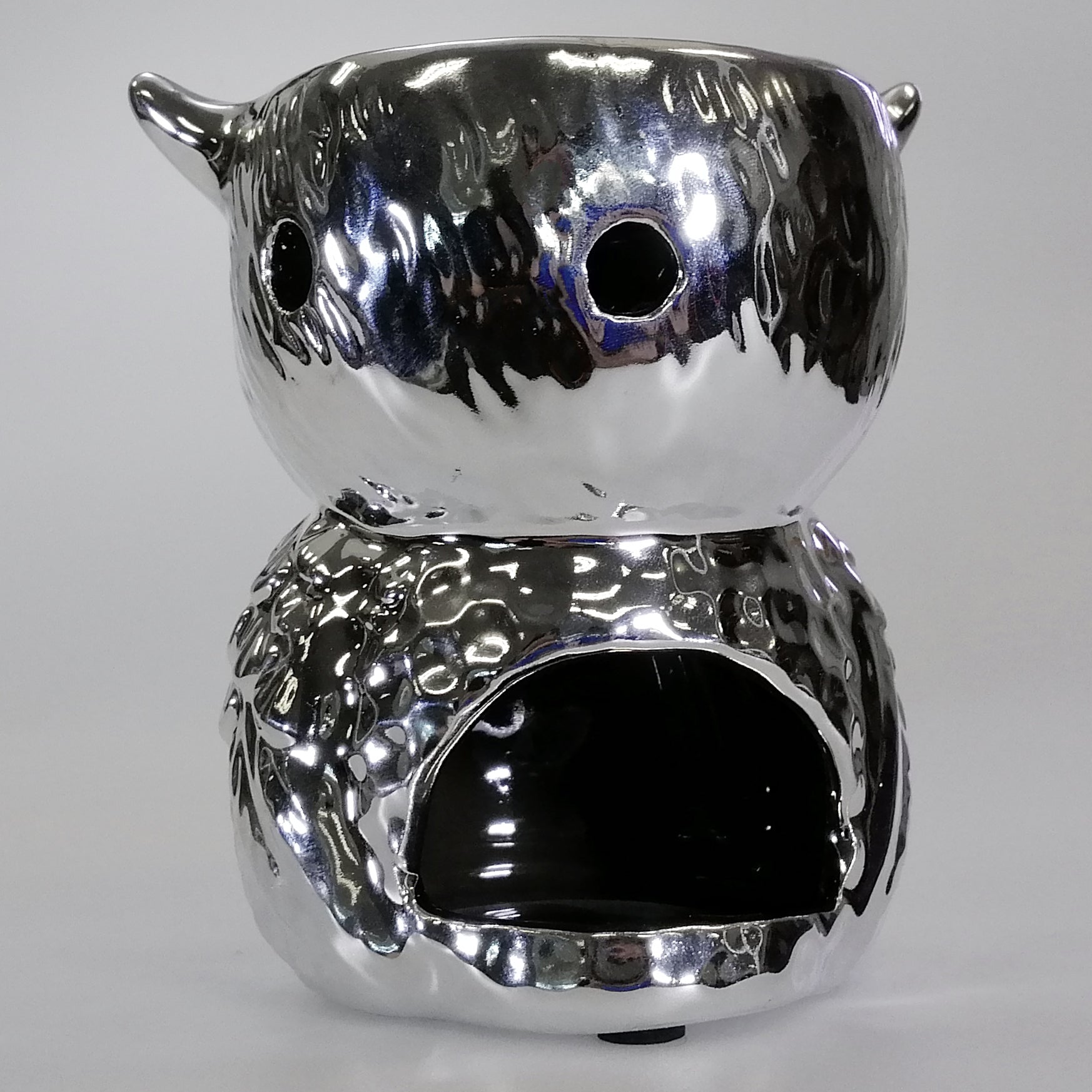 Silver Sparkle Owl Oil Warmer