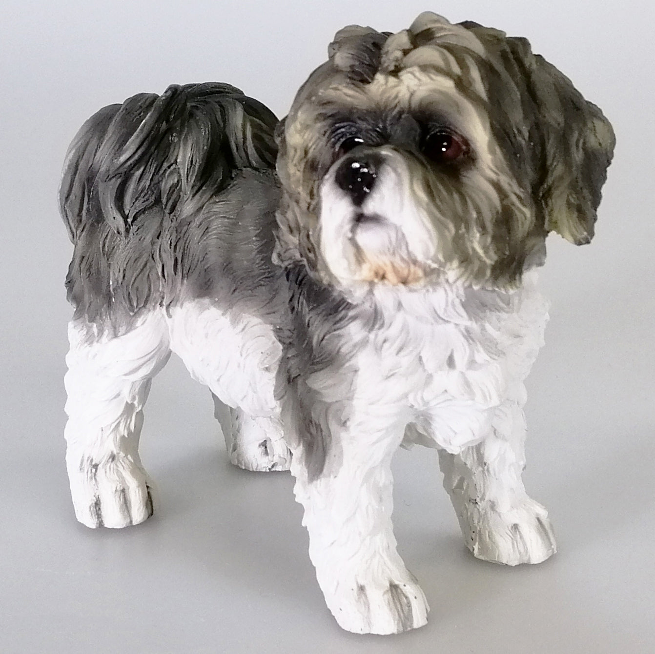 Leonardo Collection - Shih Tzu Dog Figurine - Black & White