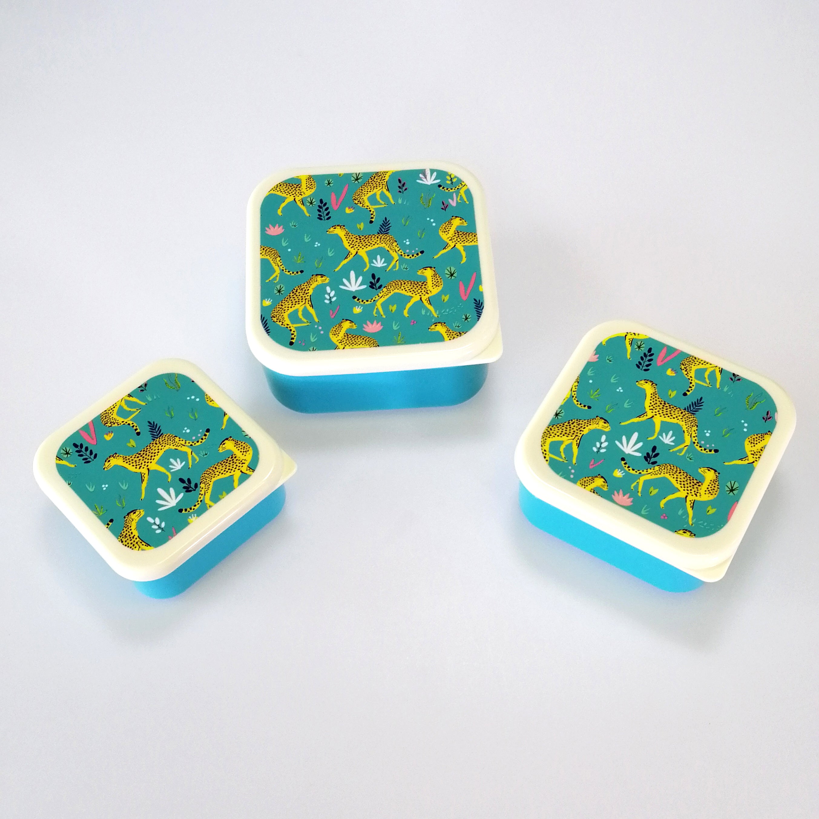 Cheetah Snack Box - Set of 3