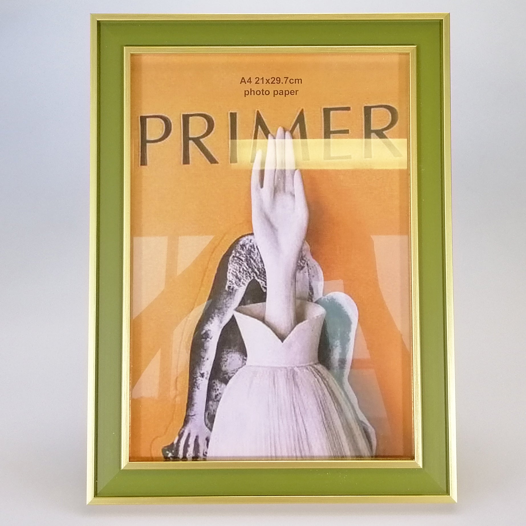 Green & Gold Bevel Photo Frame - 8.5" x 11"