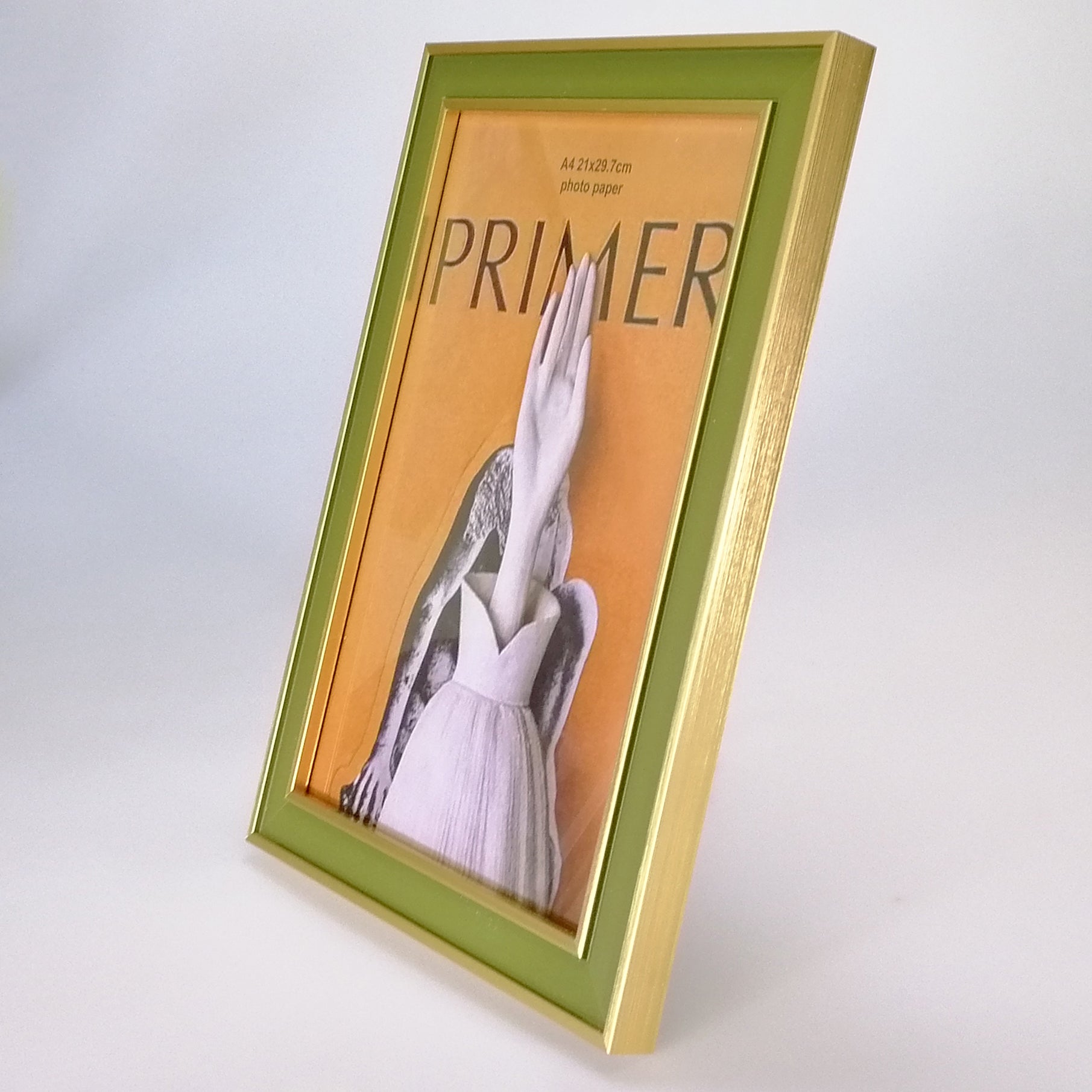 Green & Gold Bevel Photo Frame - 8.5" x 11"