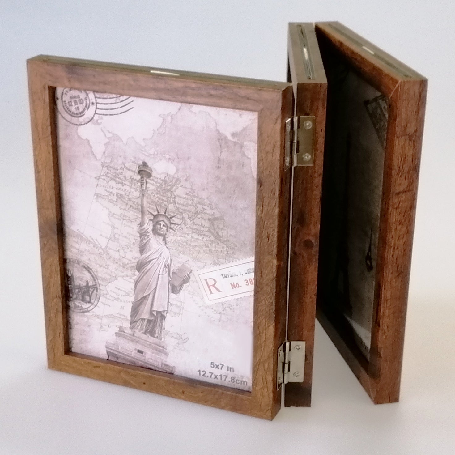 Fold-in Hinged Triple Photo Frame - 5x7"