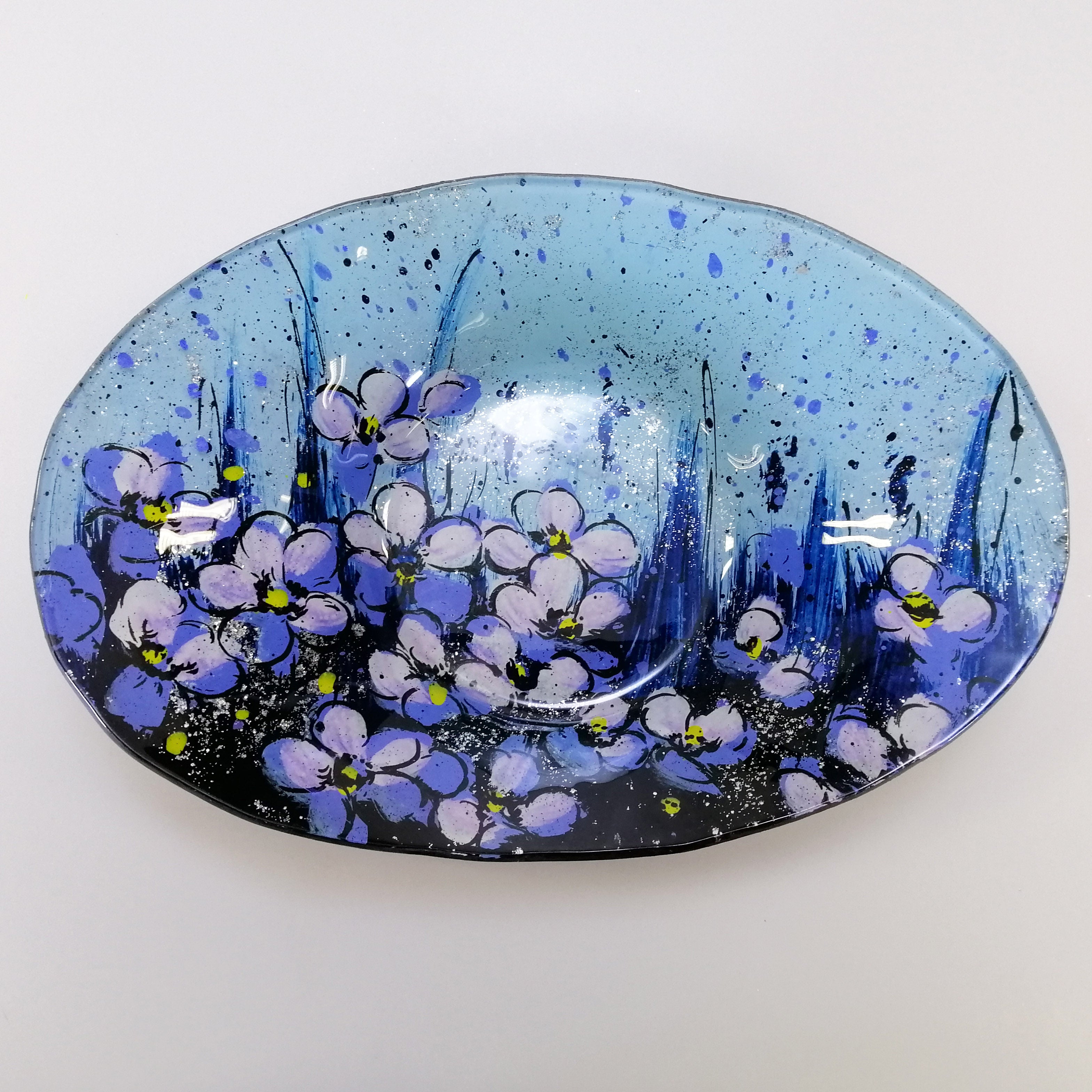 Oval Dish - Forget Me Not