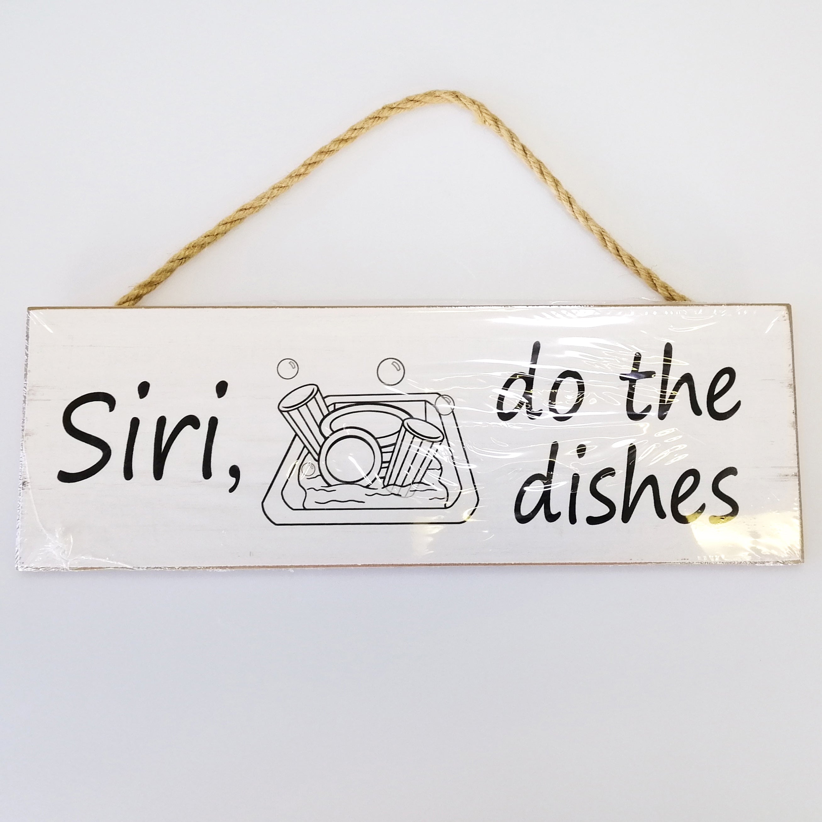 'Siri, do the dishes' Plaque Sign