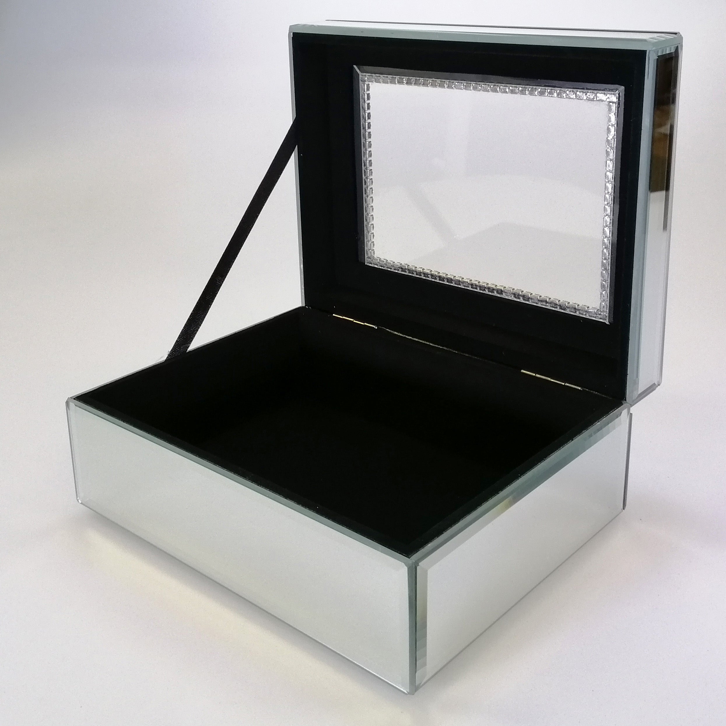 Mirror & Glass Jewellery Box - Medium