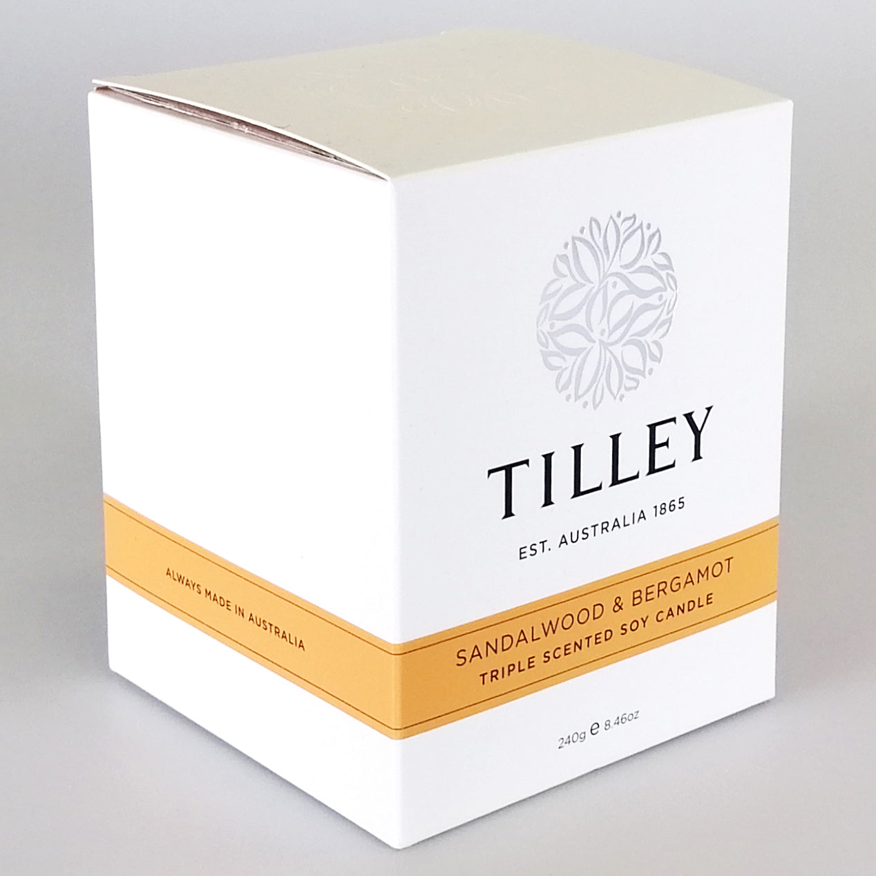 Tilley Soy Scented Candle - Sandalwood and Bergamot