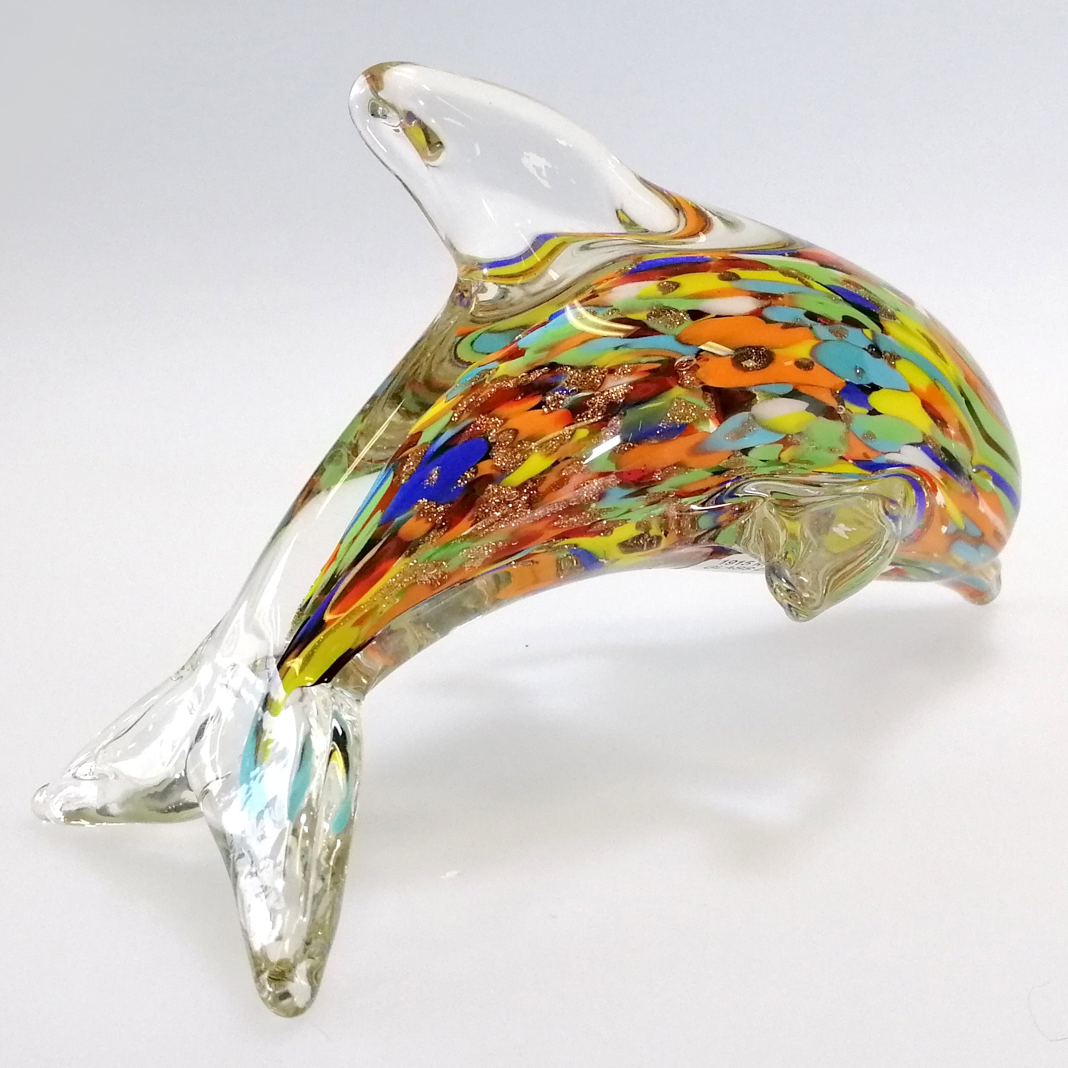 Multicoloured Glass Dolphin