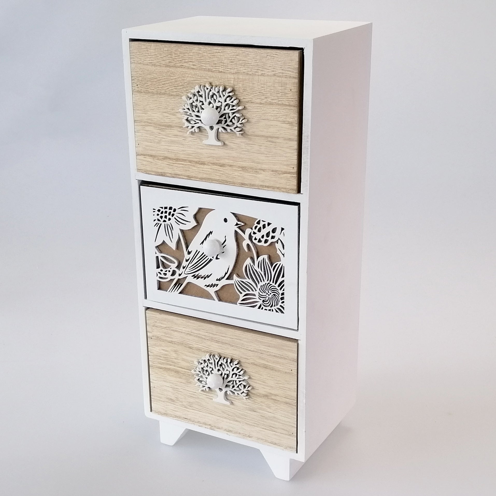 Woodbox - Three Drawer Mini Cabinet